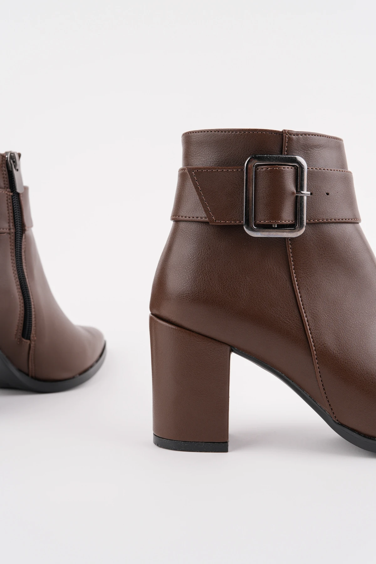 OSİM Kalın Topuk Kemerli Bot - KAHVE