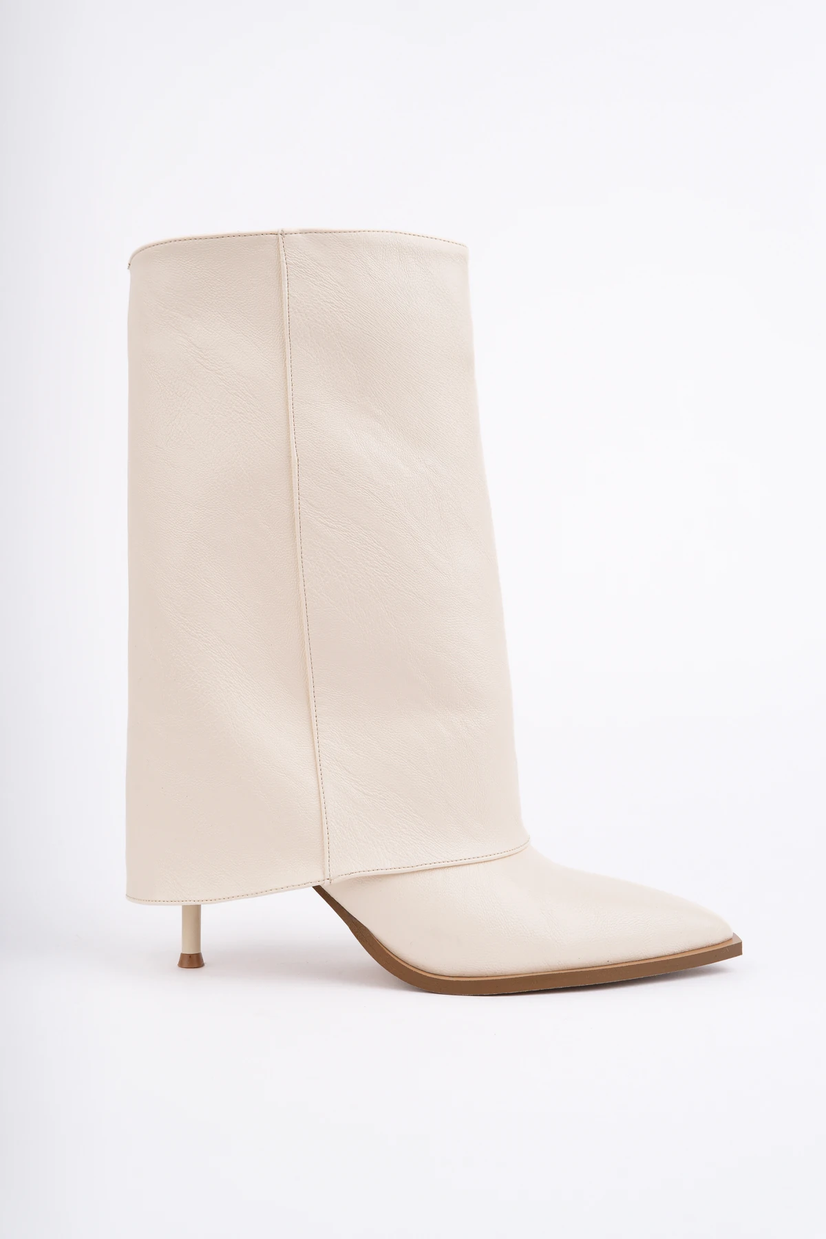 ROSE-1400 İnceTopuk Katlamalı Kısa Çizme