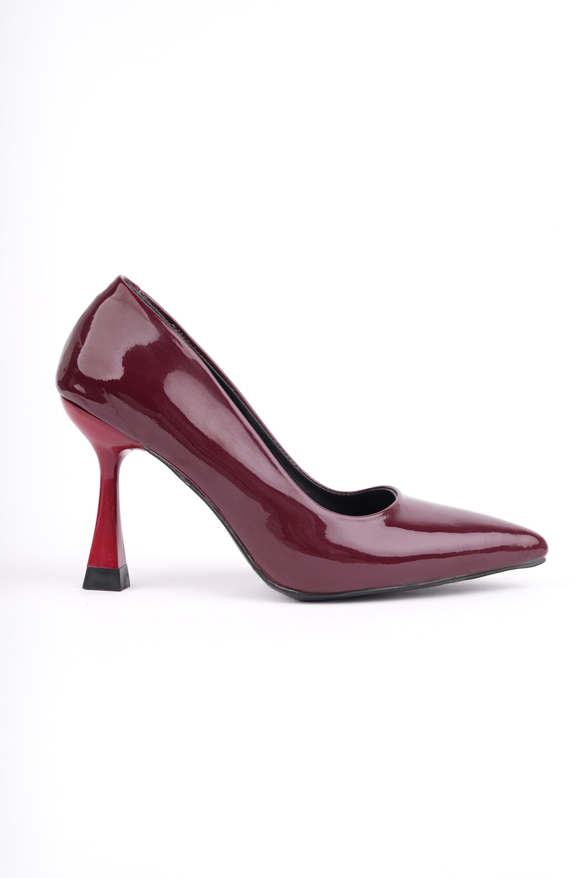 Tobias İnce Topuk Düz Stiletto - BORDO RUGAN