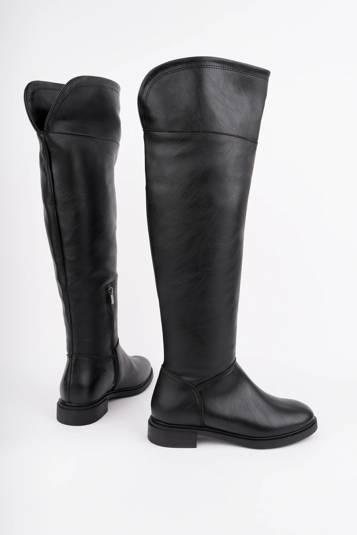 KCL-BR010 Fermualı Alçak Topuk Çzme - SİYAH