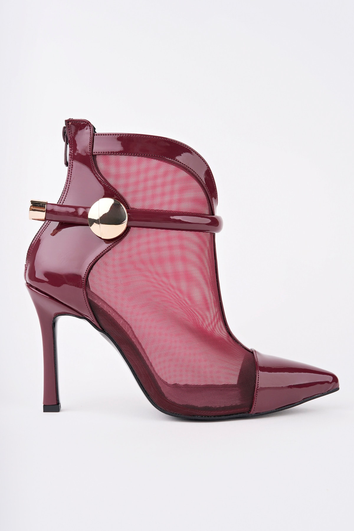 RCP-8761 Tokalı İnce Topuk Transparan Bot