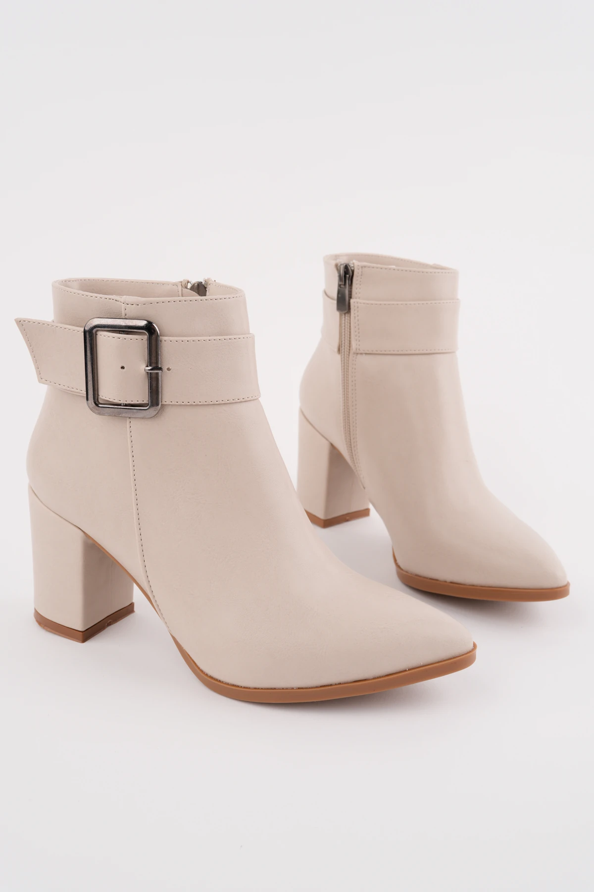 OSİM Kalın Topuk Kemerli Bot - BEJ