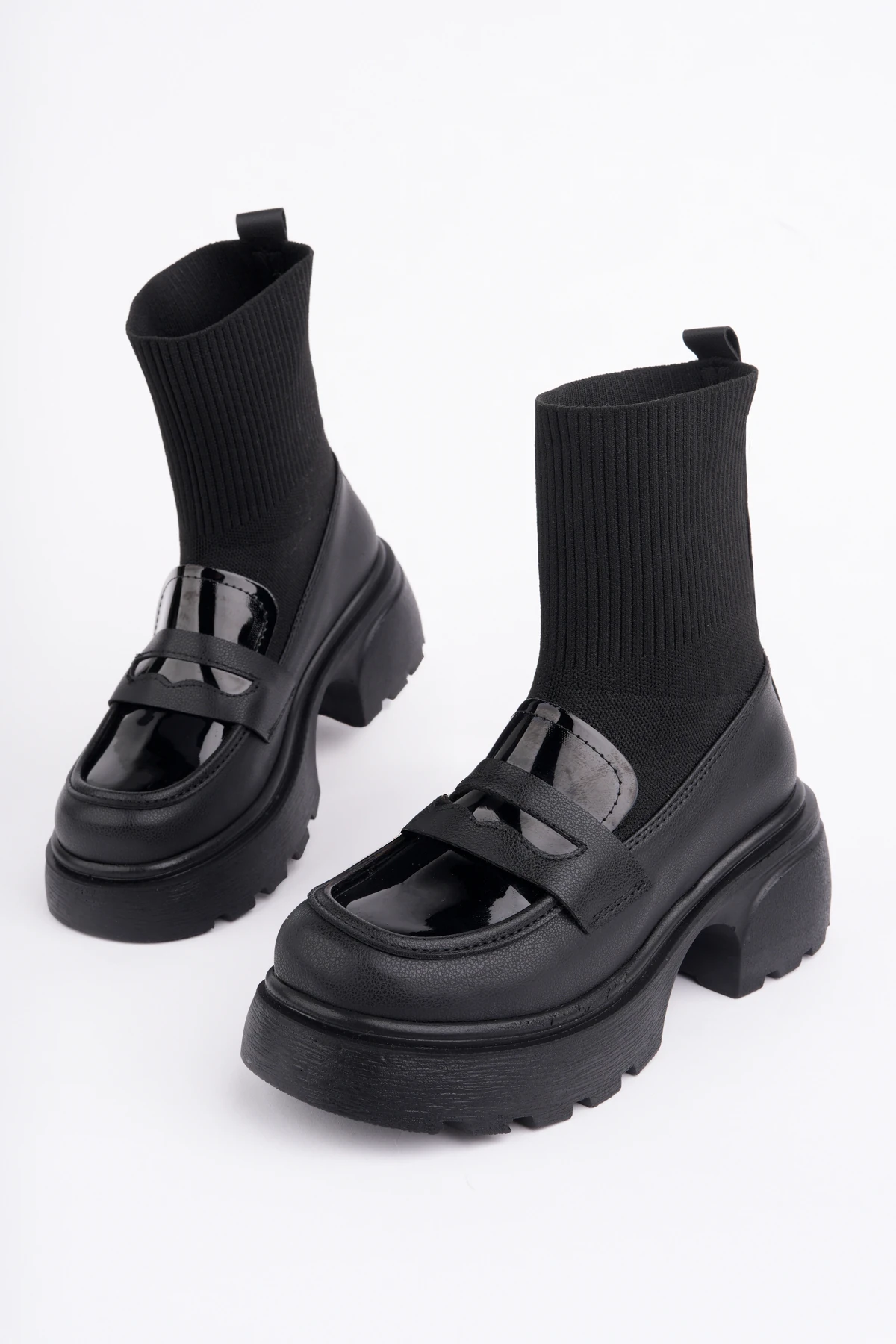 DVM-3500 Kalın Taban Triko Loafer Bot