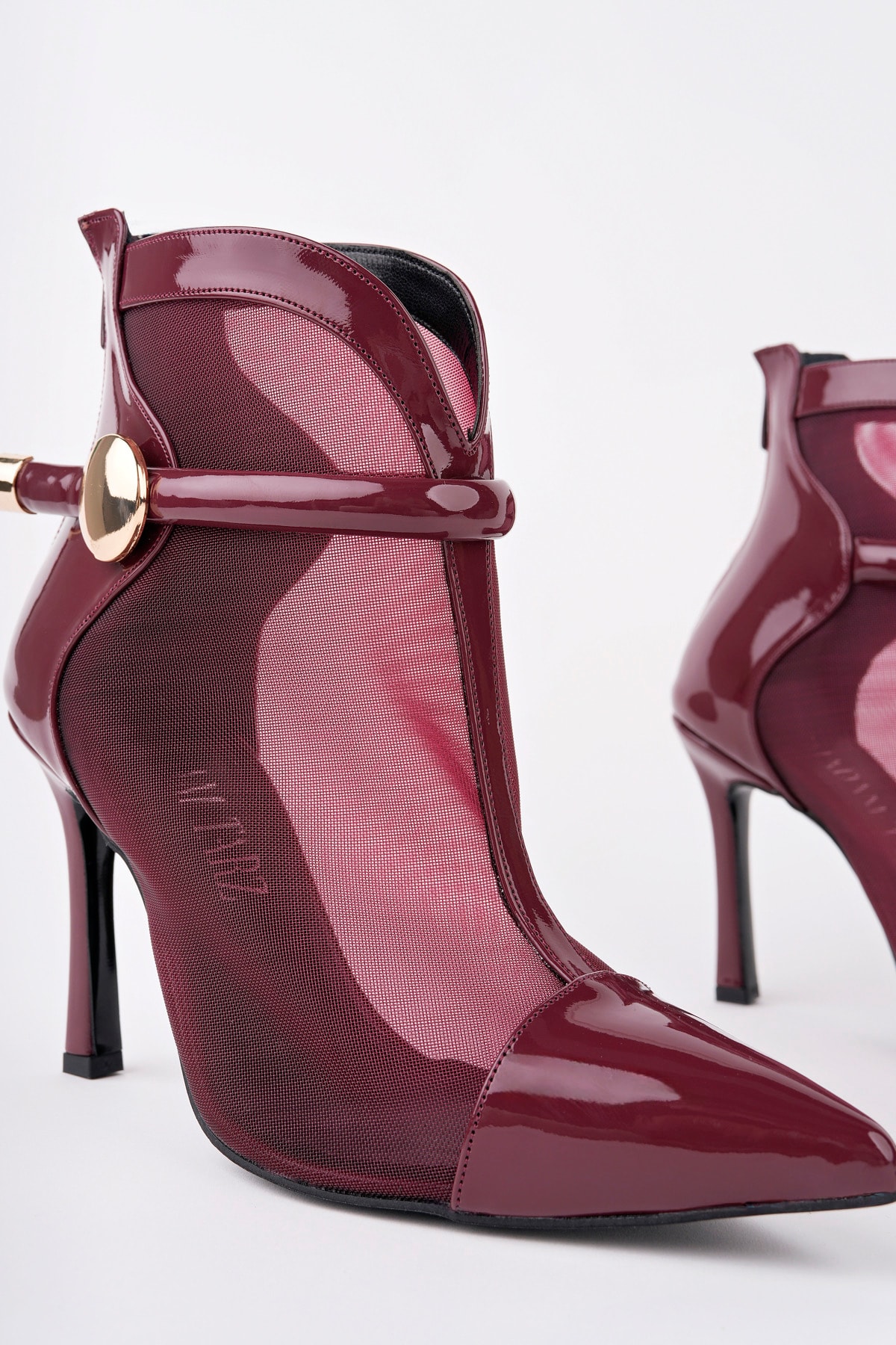 RCP-8761 Tokalı İnce Topuk Transparan Bot