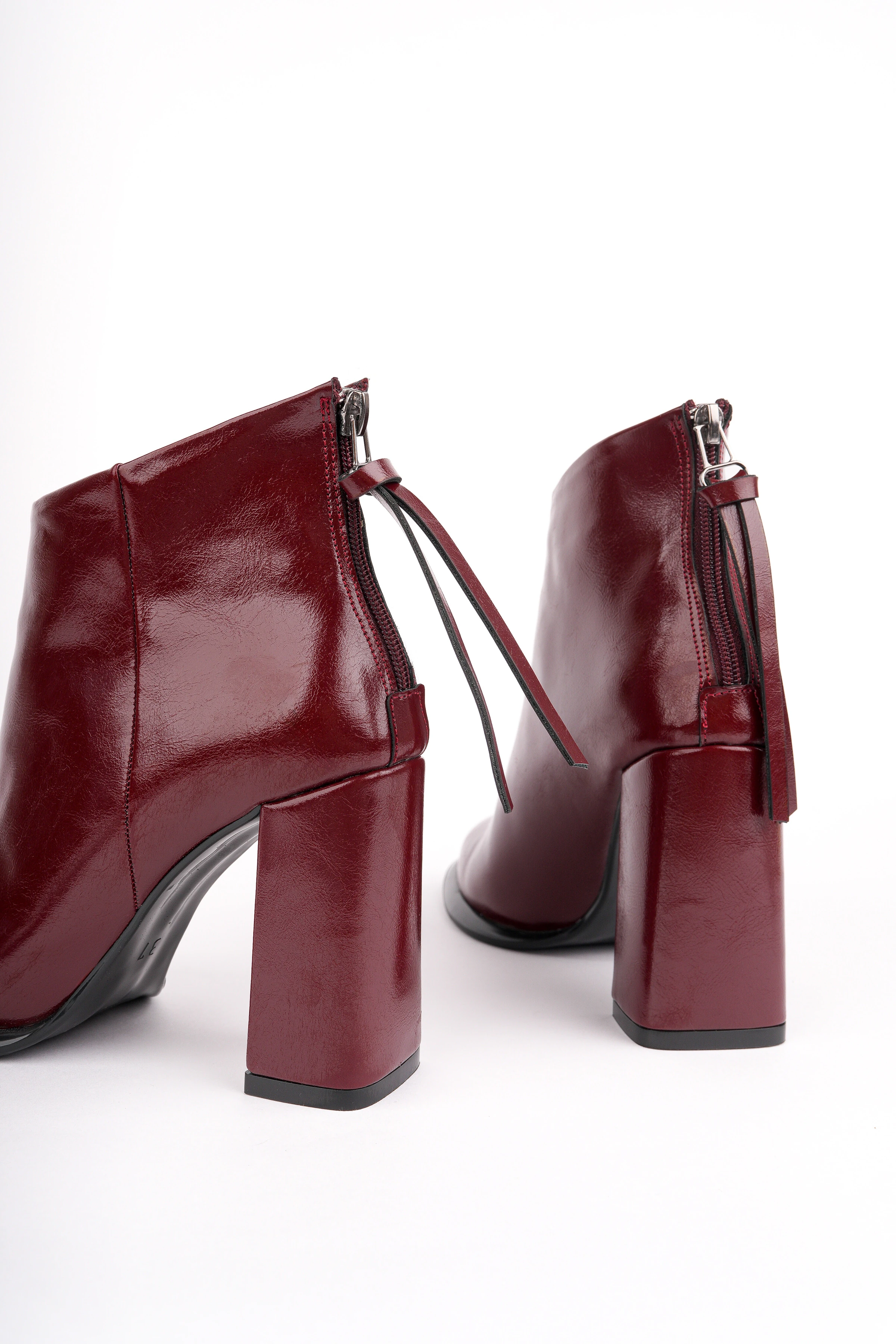 ROSE-1515 Fermuarlı Kalın Topuk Bot