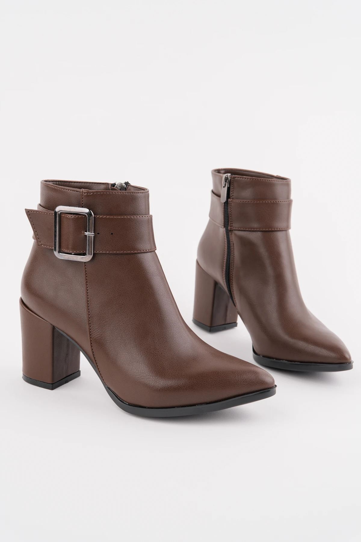 OSİM Kalın Topuk Kemerli Bot - KAHVE