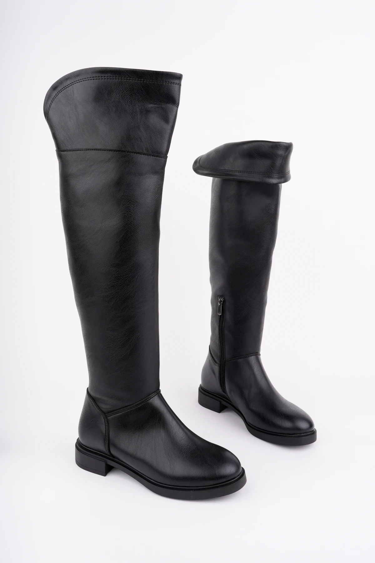 KCL-BR010 Fermualı Alçak Topuk Çzme - SİYAH