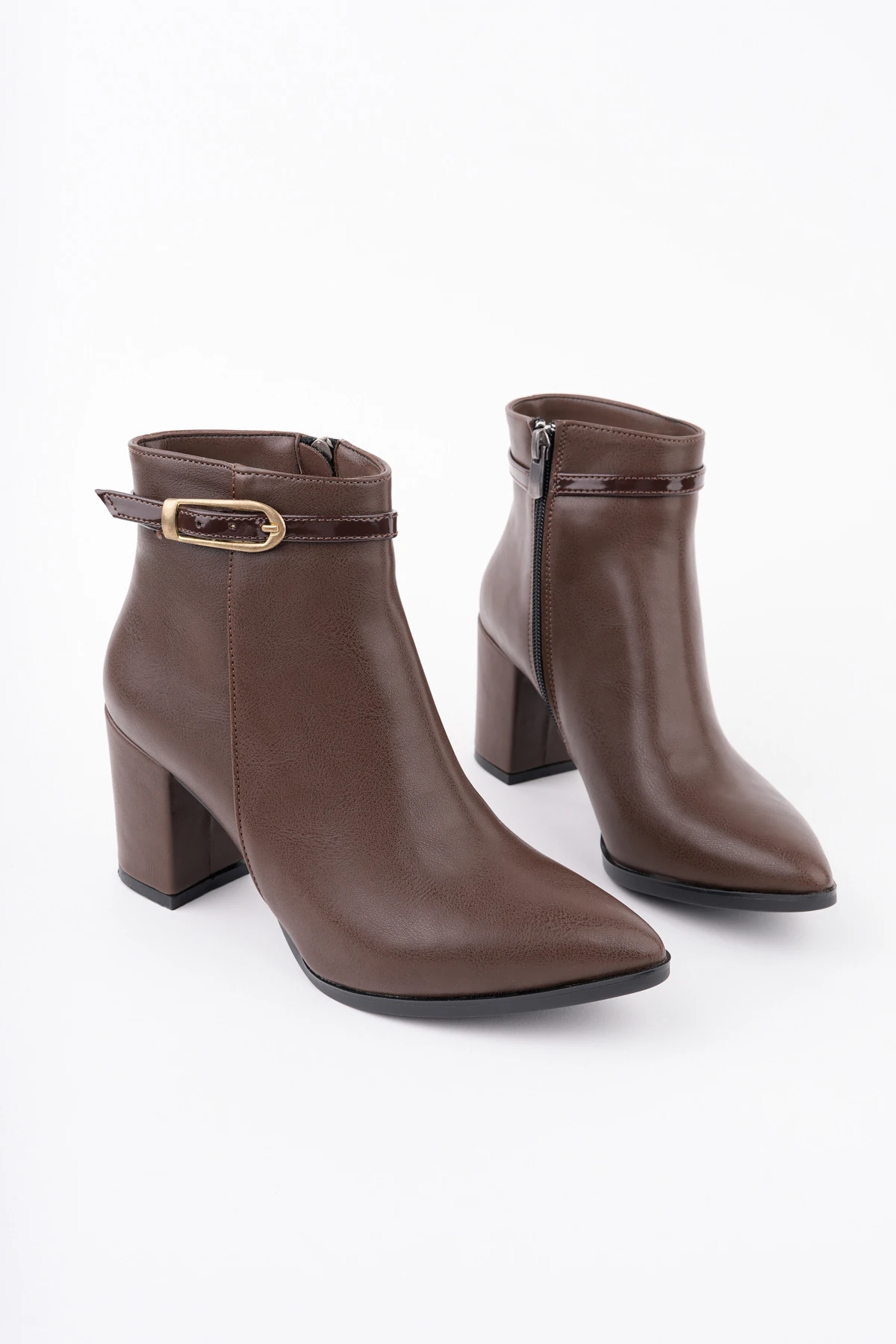 Mila Kalın Topuklu Kemerli Bot