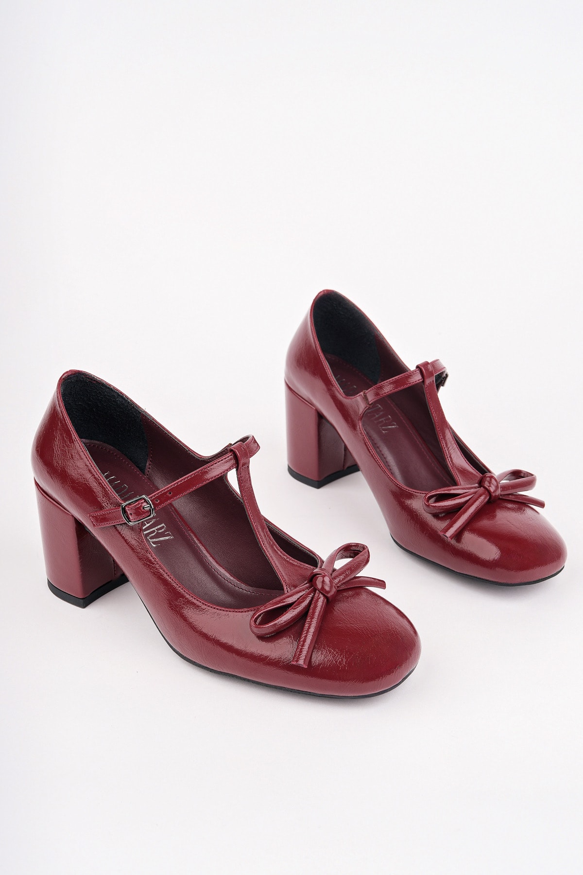 RCP-8802 Fiyonk Detaylı Kemerli Loafer - BORDO