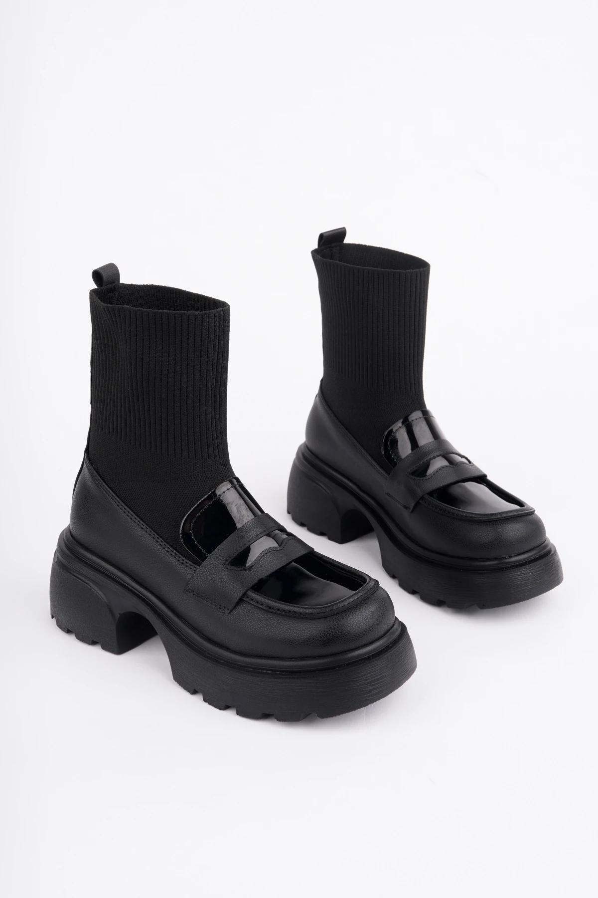 DVM-3500 Kalın Taban Triko Loafer Bot