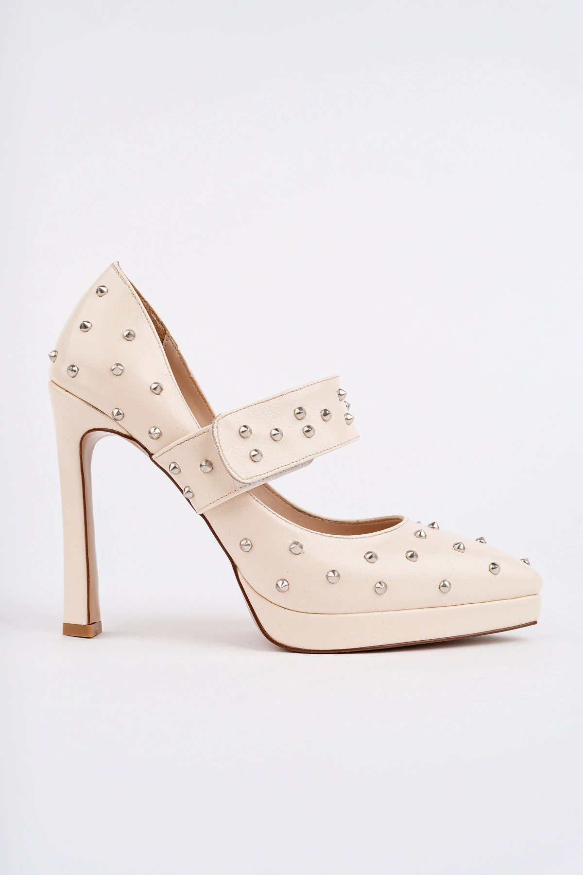 ROSE-6020 Zımbalı İnceTopuk Ayakkabı