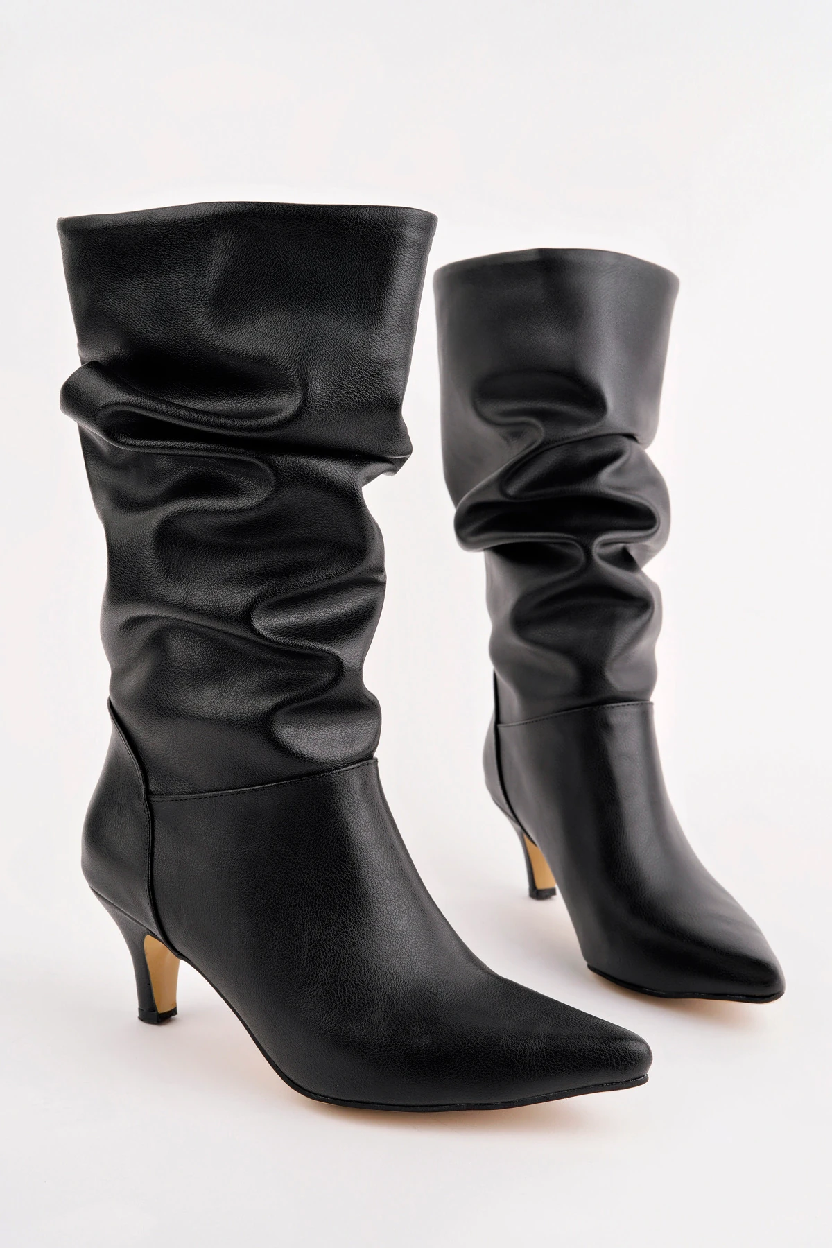 BLN-552 Körüklü Kısa Çizme - SİYAH