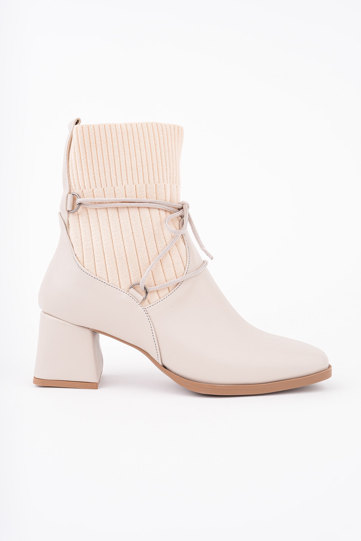 Emma Kalın Topuklu Triko Bağlı Bot