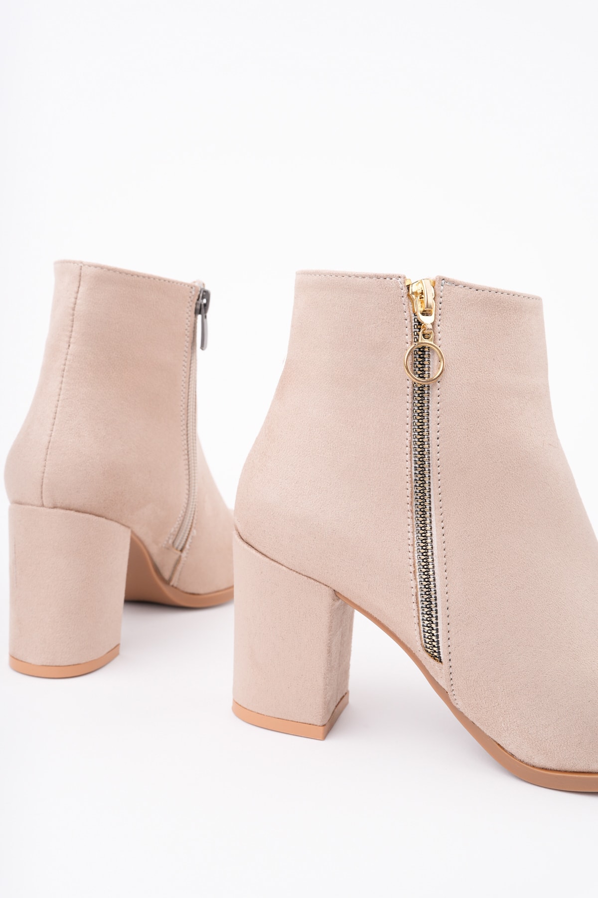 Peters Fermuar Detay Kalın Topuk Bot