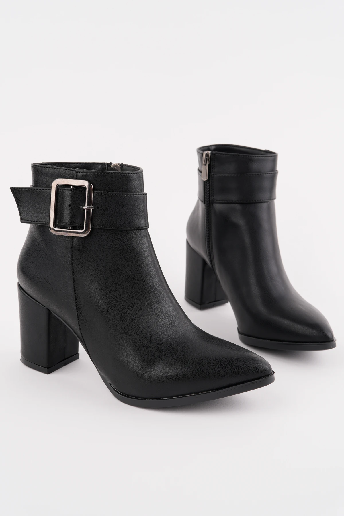 OSİM Kalın Topuk Kemerli Bot - SİYAH