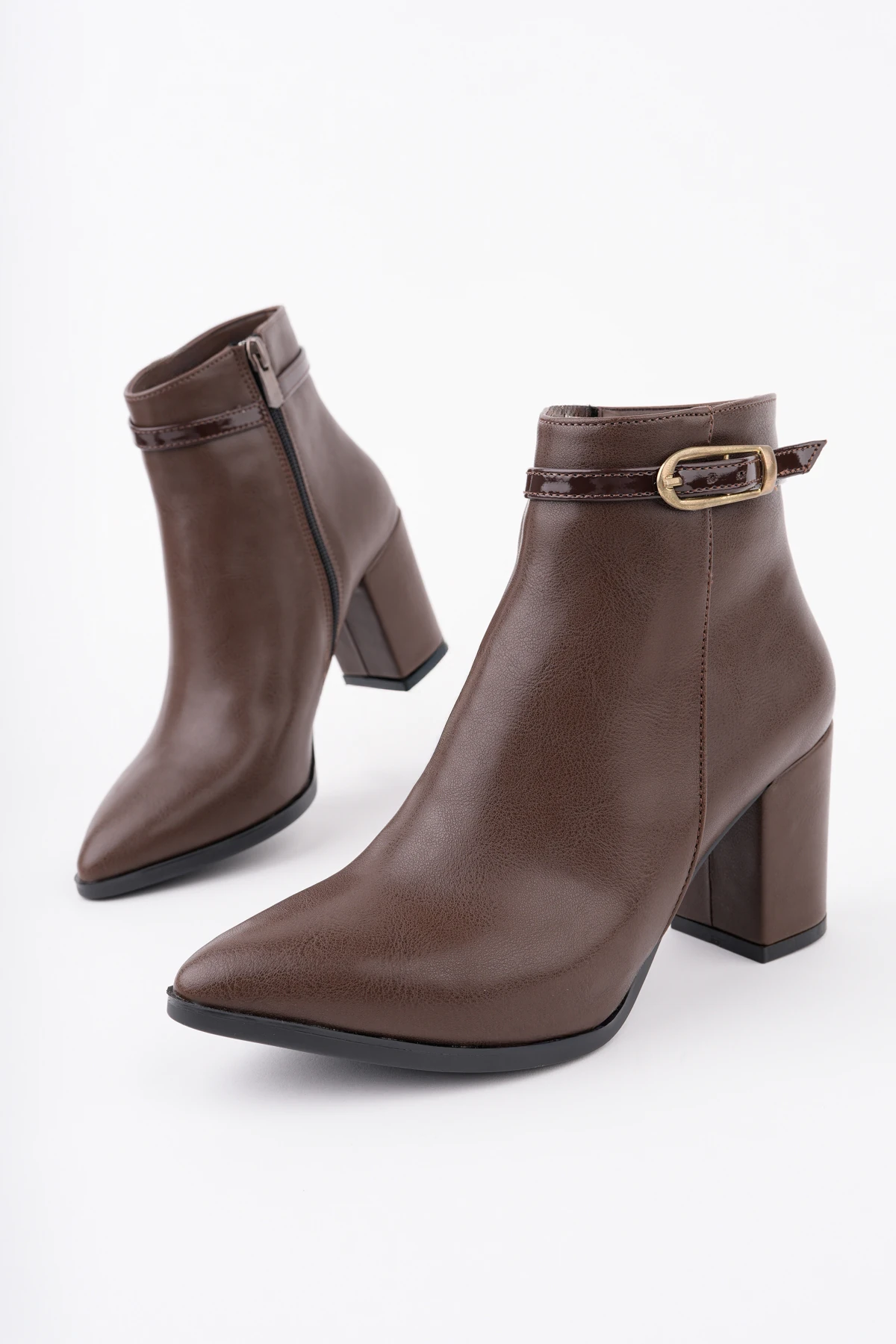 Mila Kalın Topuklu Kemerli Bot