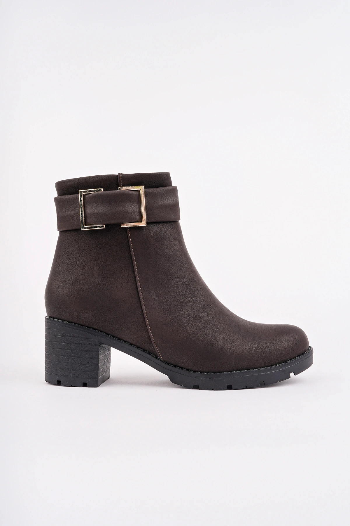 BLN-703 Kalın Topuklu Tokalı Bot