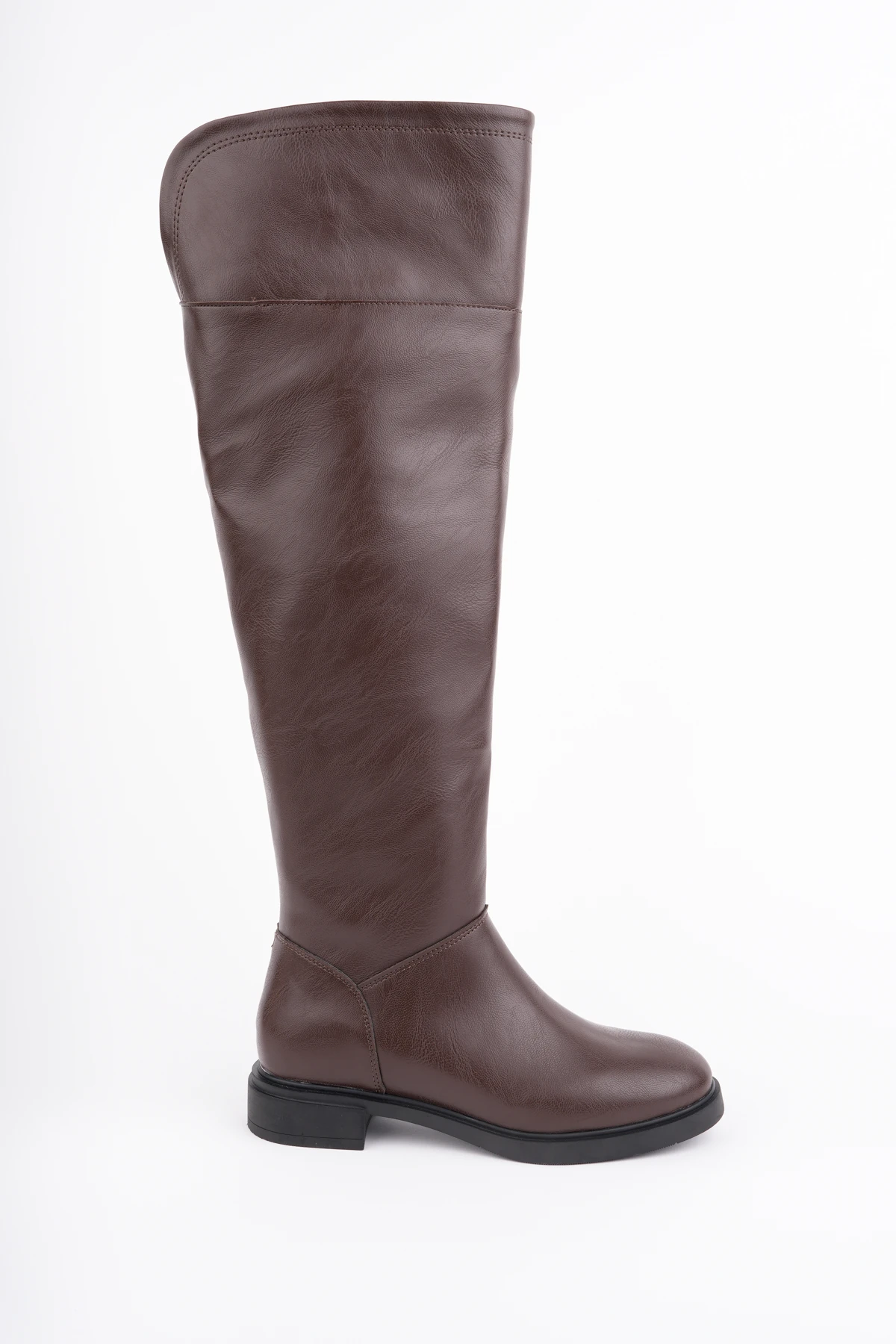 KCL-BR010 Fermualı Alçak Topuk Çzme - KAHVE