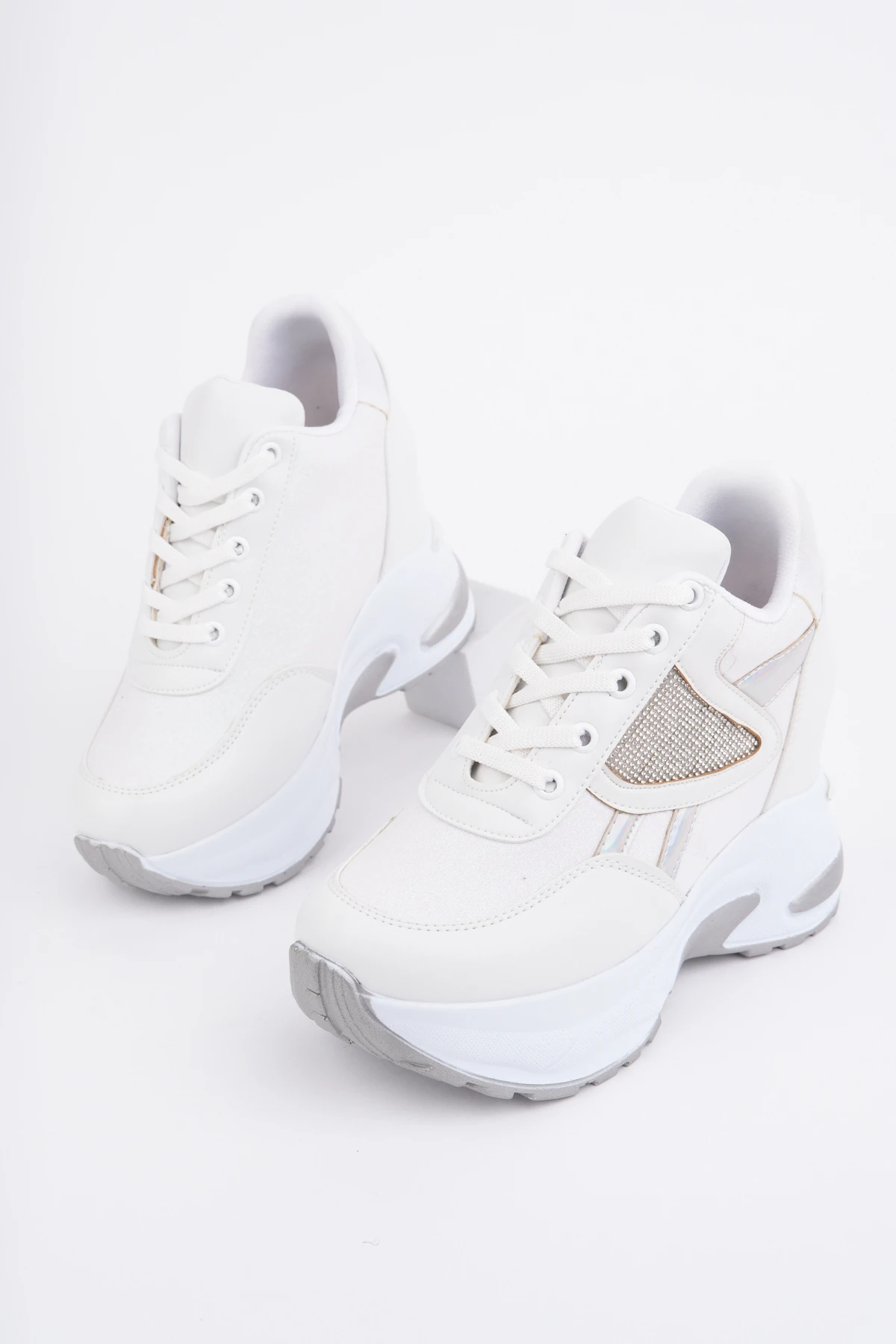 DNR-435 Simli Taşlı Gizli Topuk Spor