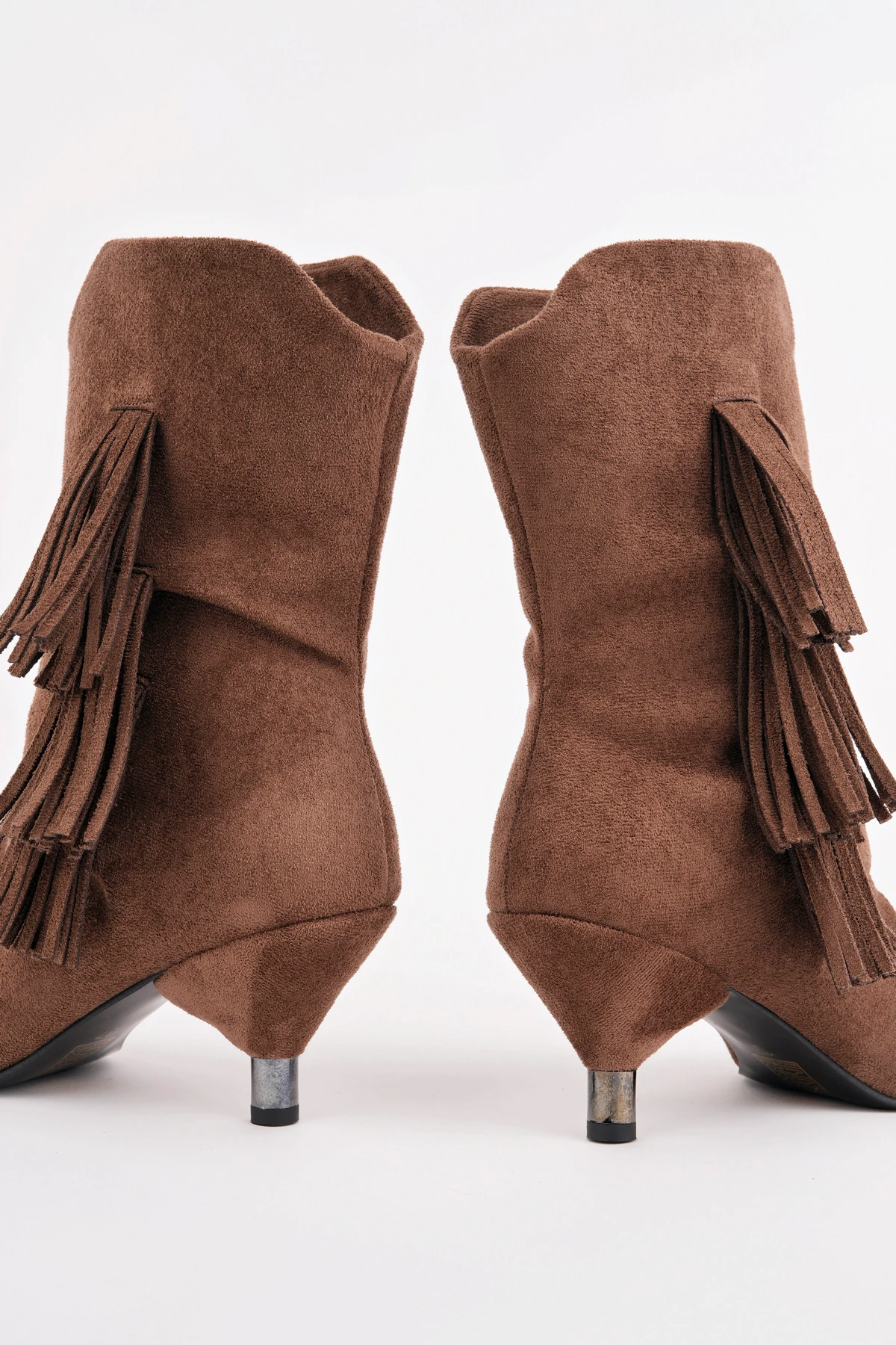 CNG-222 PÜskül Detaylı Kısa Çizme - KAHVE SÜET