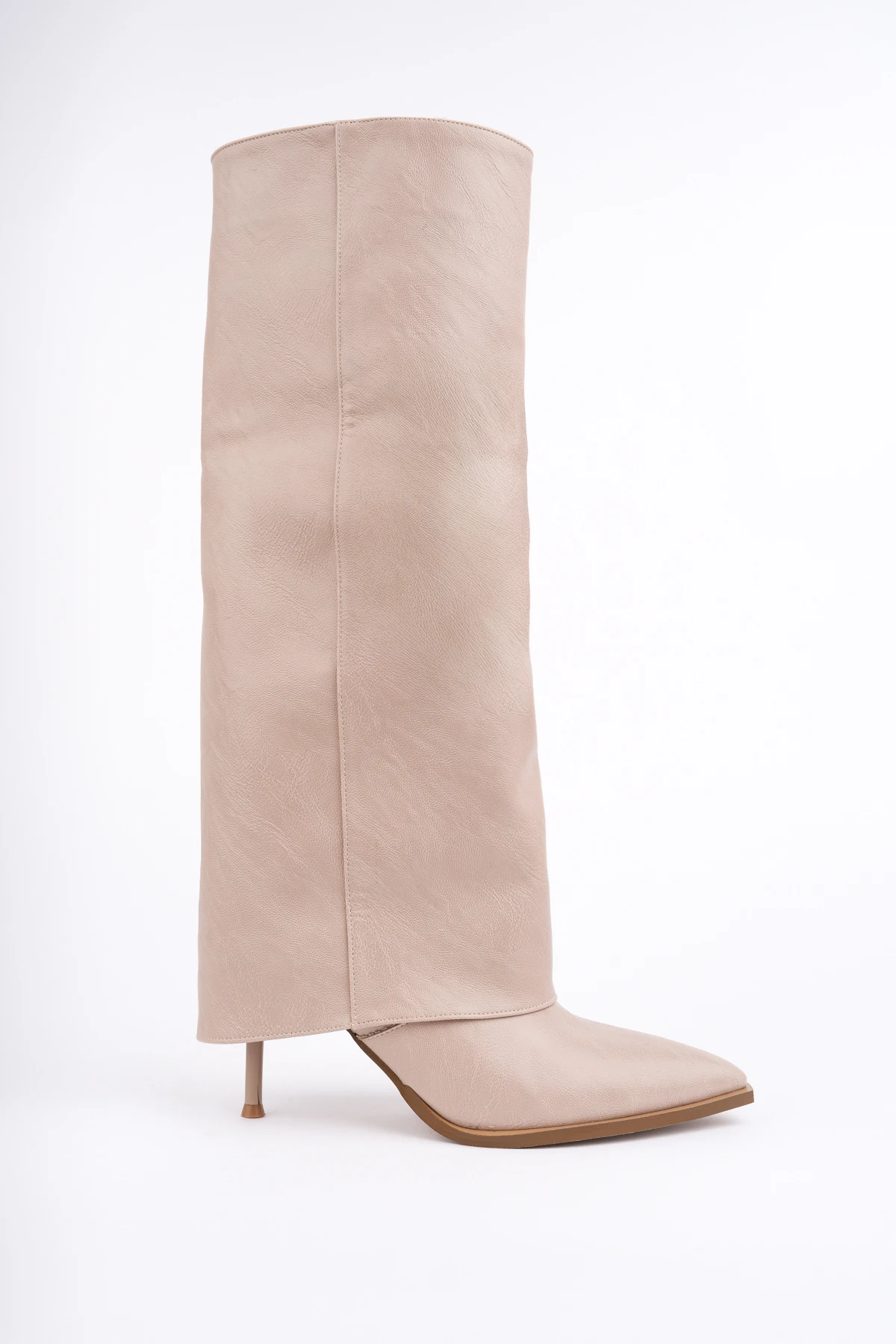 ROSE-1405 İnceTopuk Katlamalı Uzun Çizme
