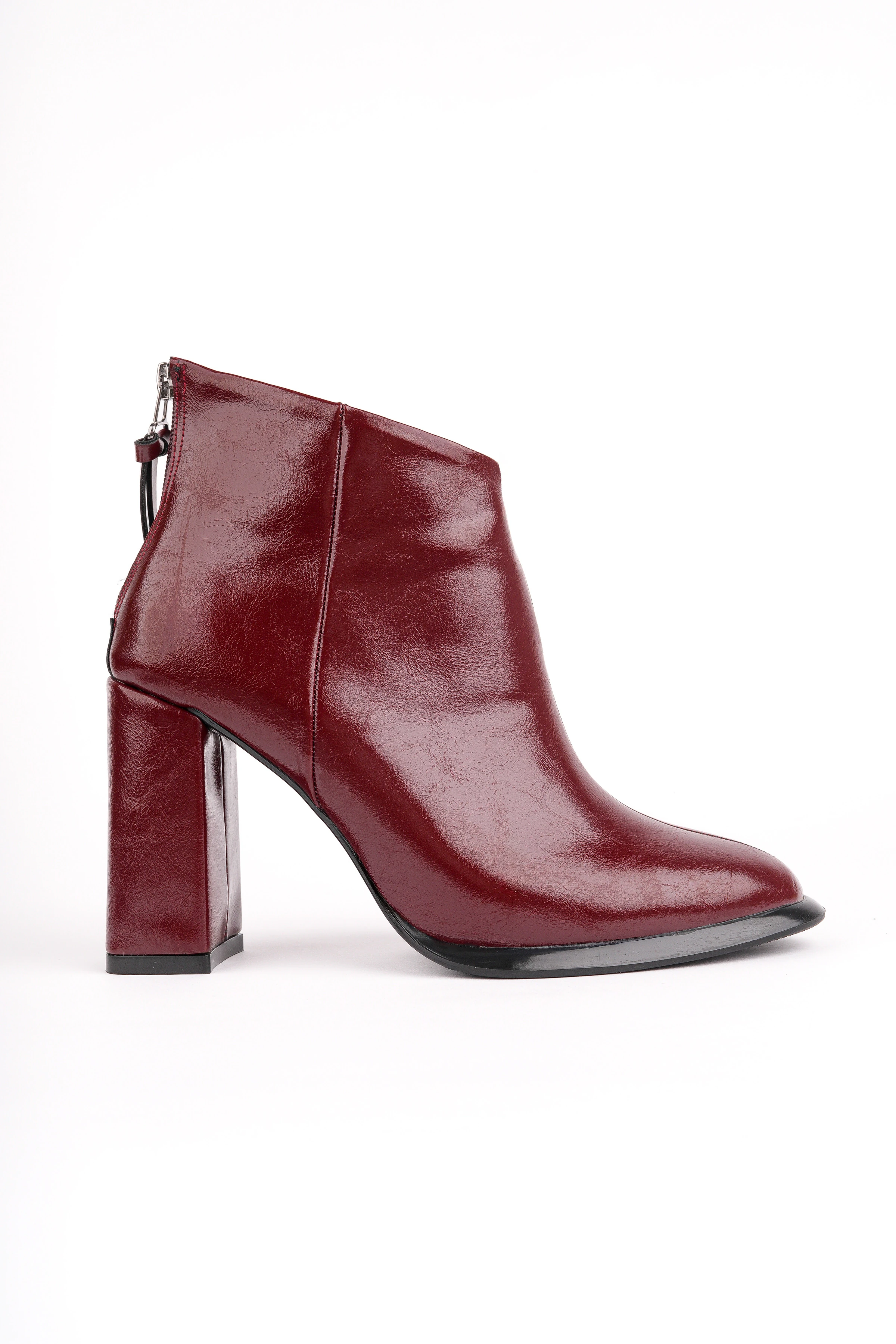 ROSE-1515 Fermuarlı Kalın Topuk Bot