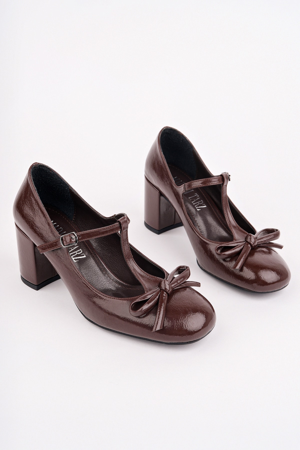 RCP-8802 Fiyonk Detaylı Kemerli Loafer - KAHVE
