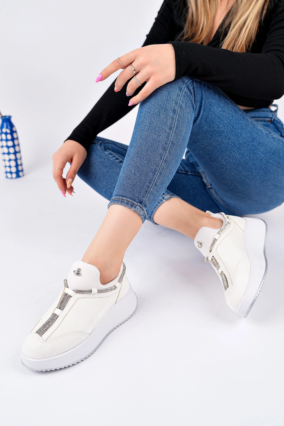 PRS-173-2 Kalın Taban Taşlı Spor