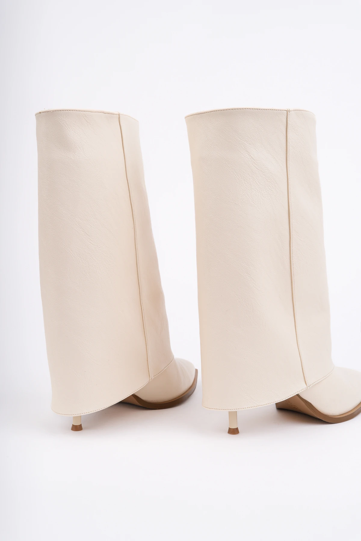 ROSE-1400 İnceTopuk Katlamalı Kısa Çizme