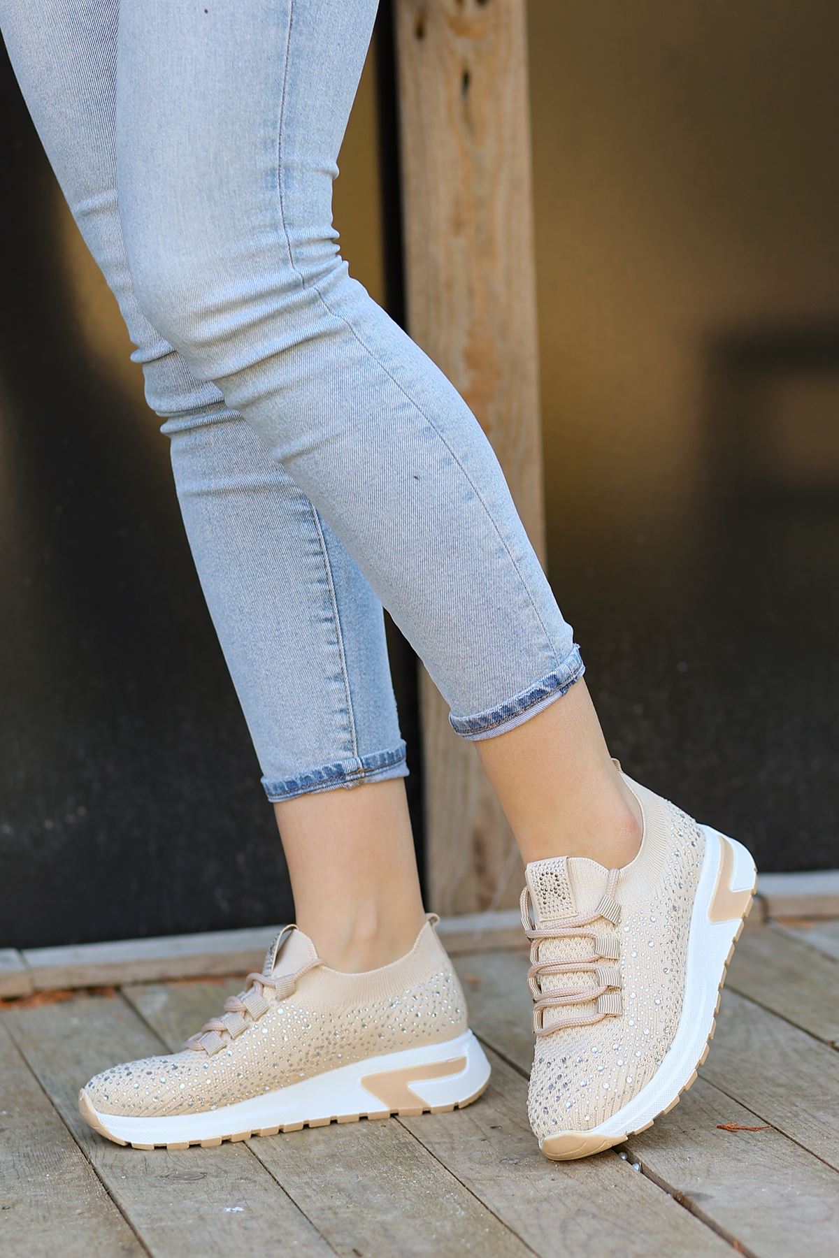 Emilio Düz Taban Taşlı Triko Spor