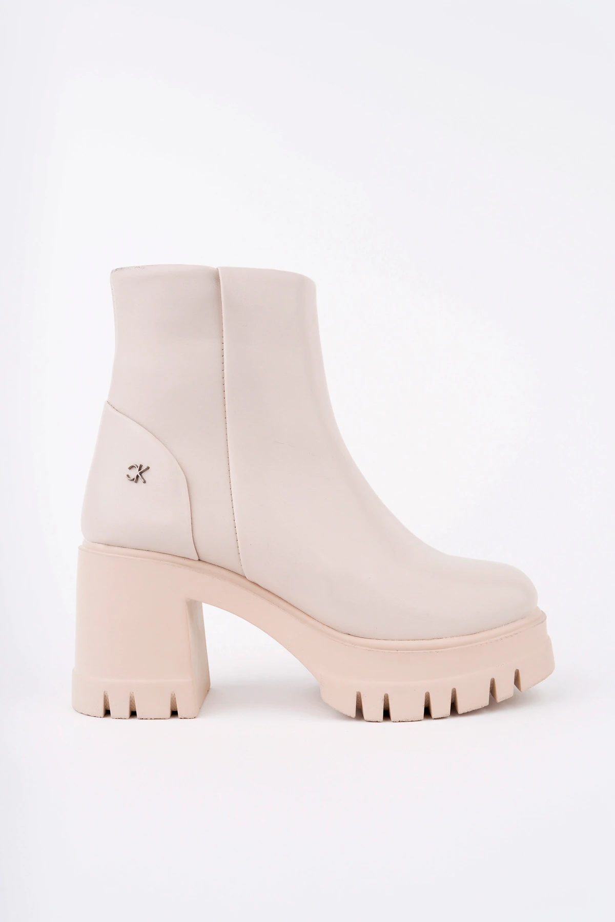 KCL-902 Kalın Topuk Fermuarlı Bot