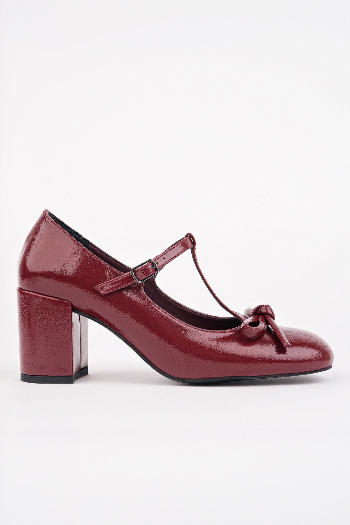 RCP-8802 Fiyonk Detaylı Kemerli Loafer - BORDO