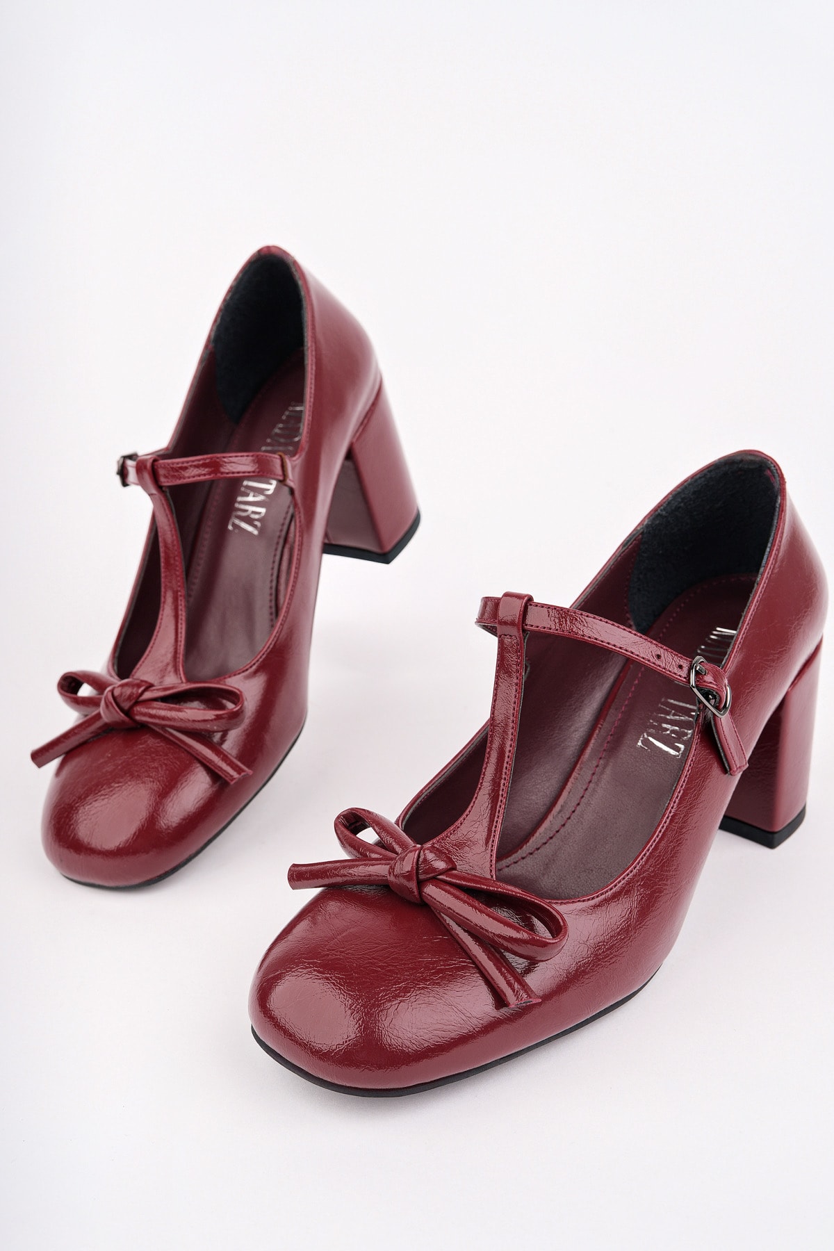 RCP-8802 Fiyonk Detaylı Kemerli Loafer - BORDO