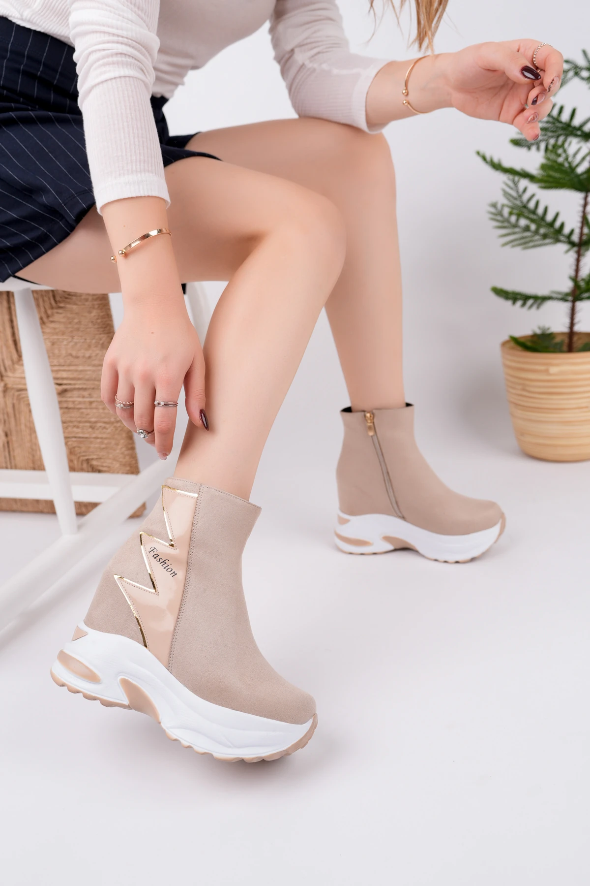 Umberto Fermuarlı Gizli Topuk Bot