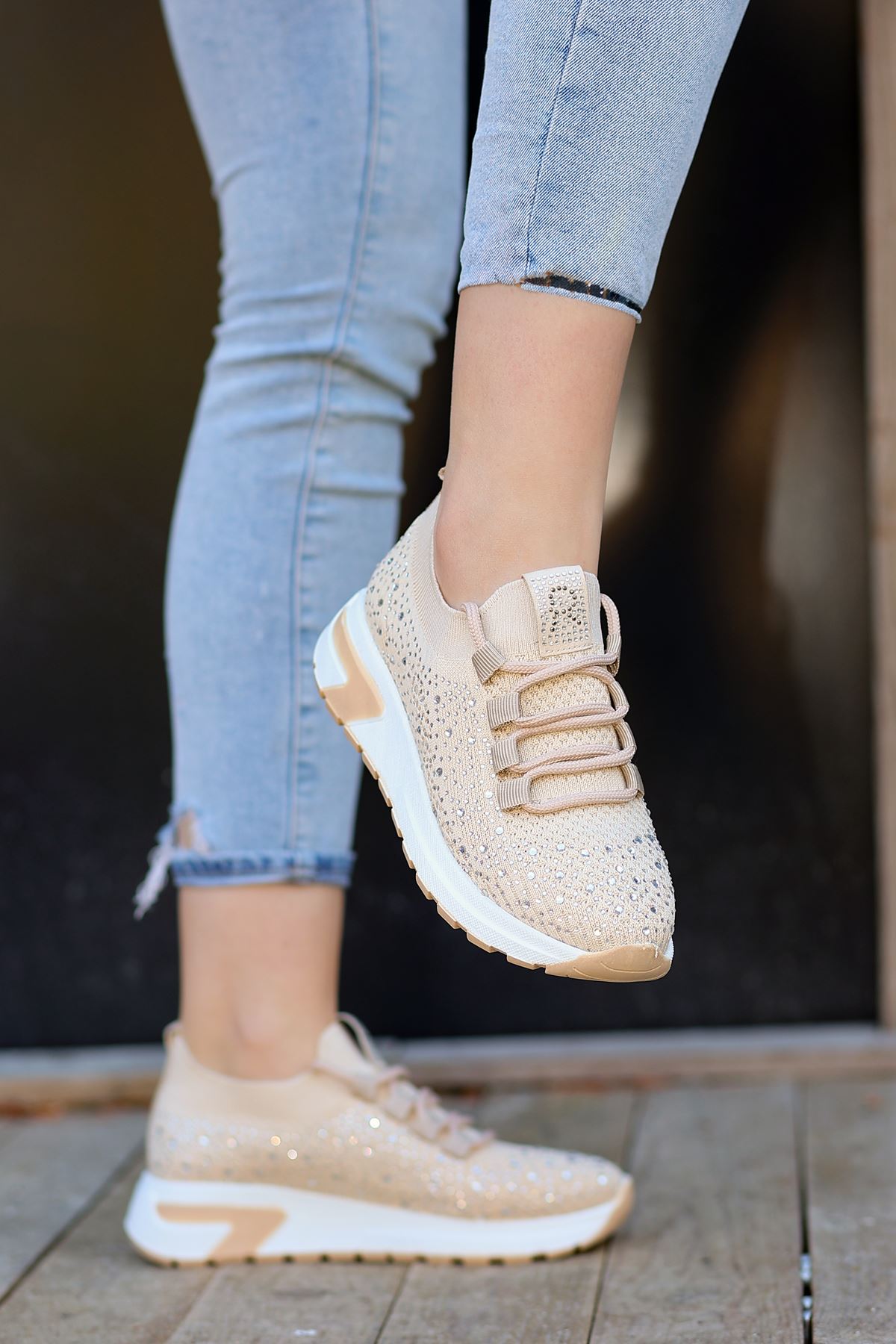 Emilio Düz Taban Taşlı Triko Spor