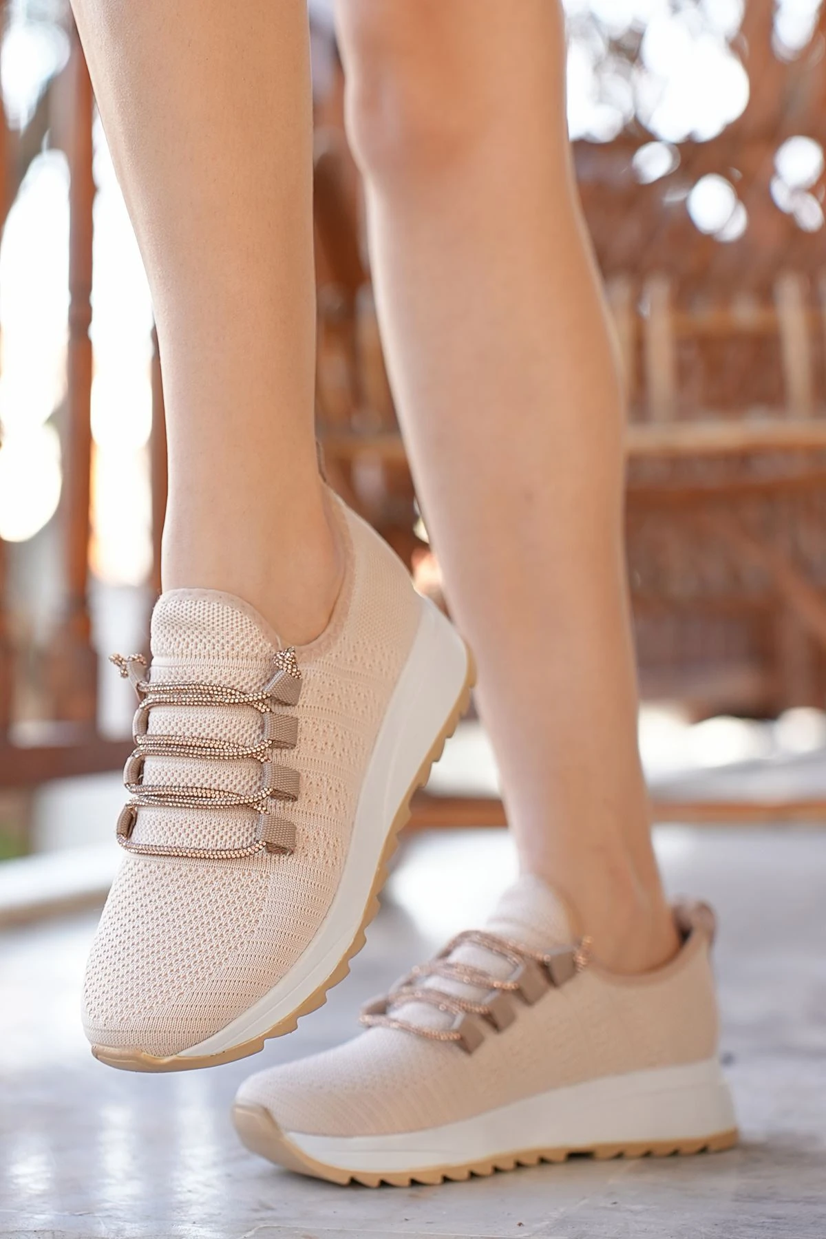 Marcus Düz Taban Taşlı Triko Spor