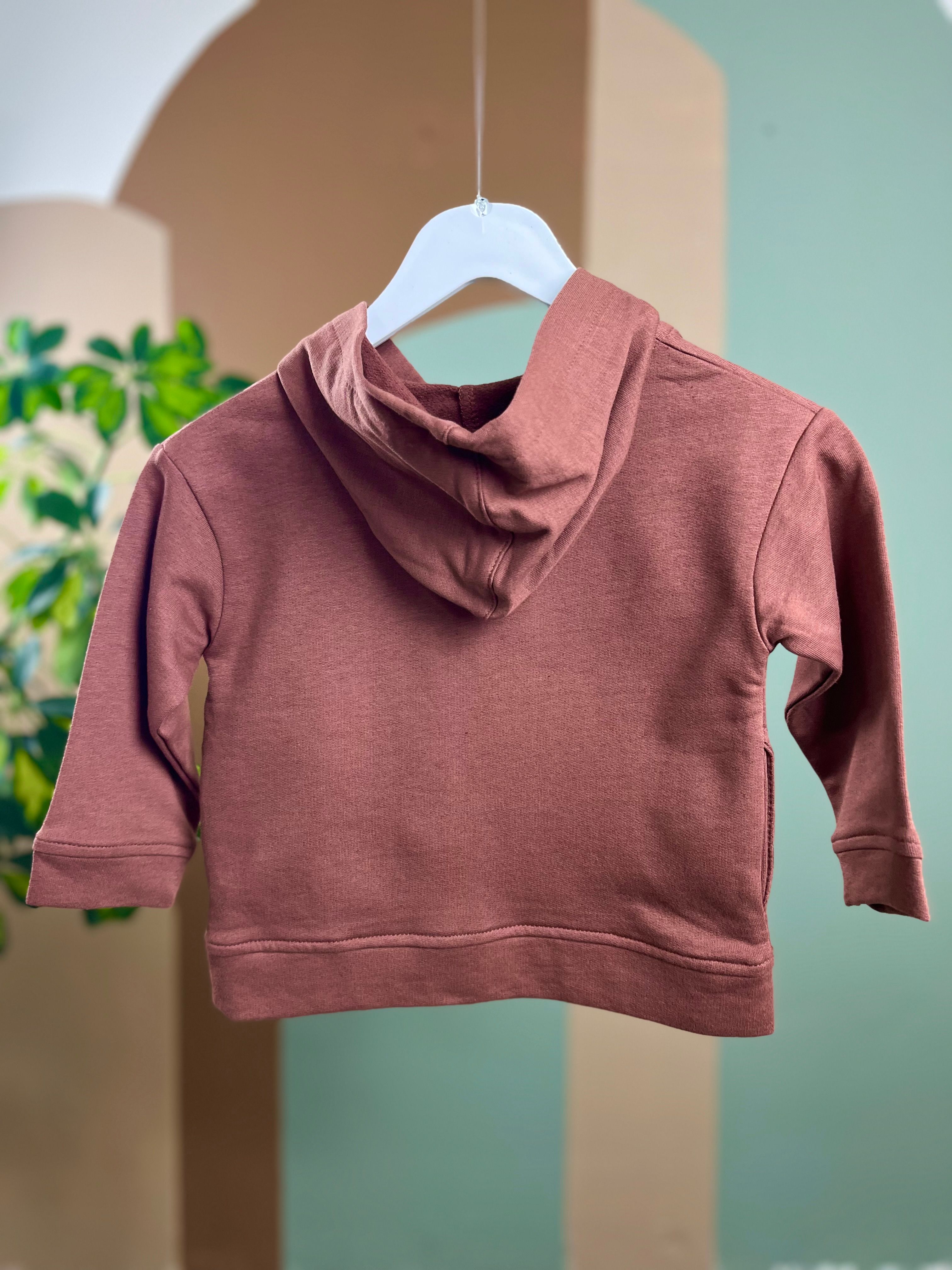 kapşonlu kahve sweat