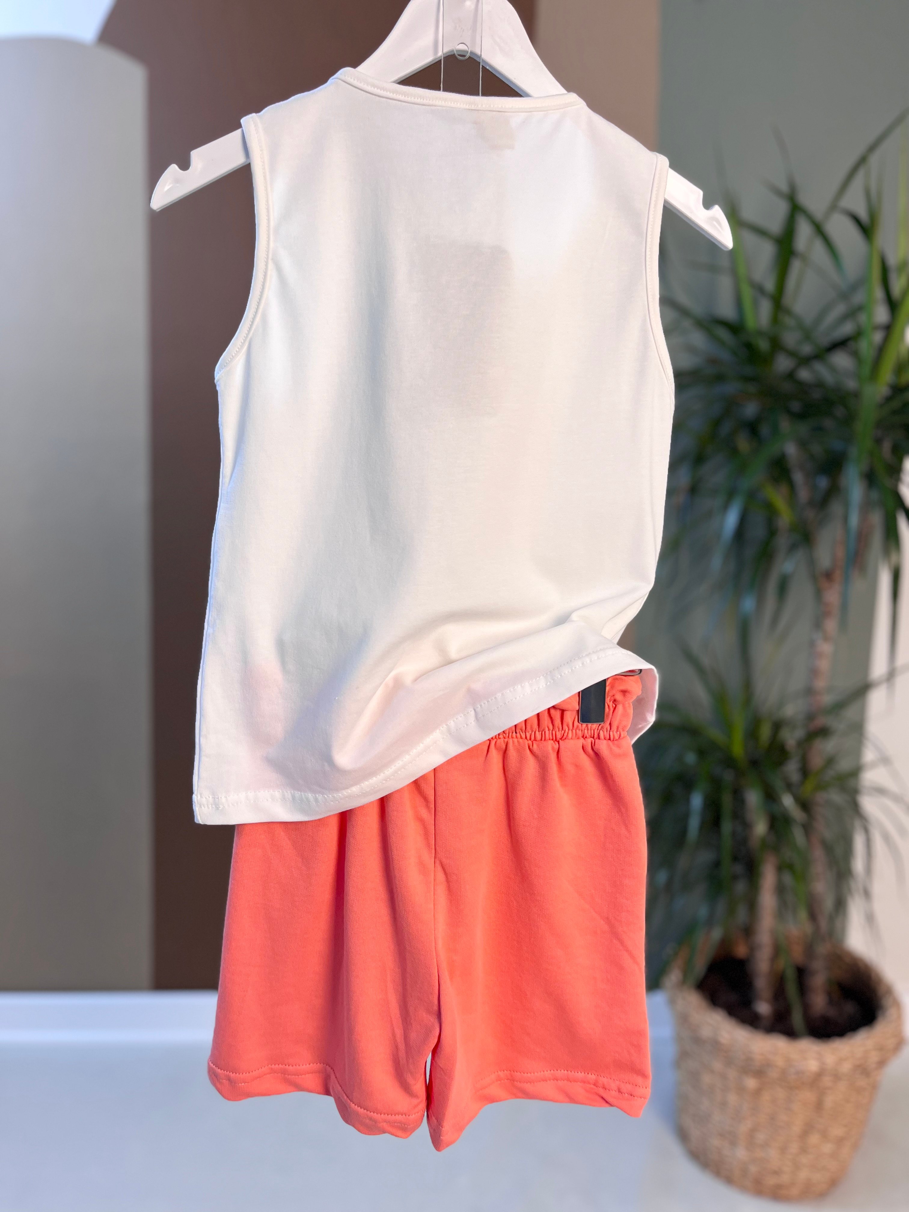 Clup Polo Askılı Tshirt Takım