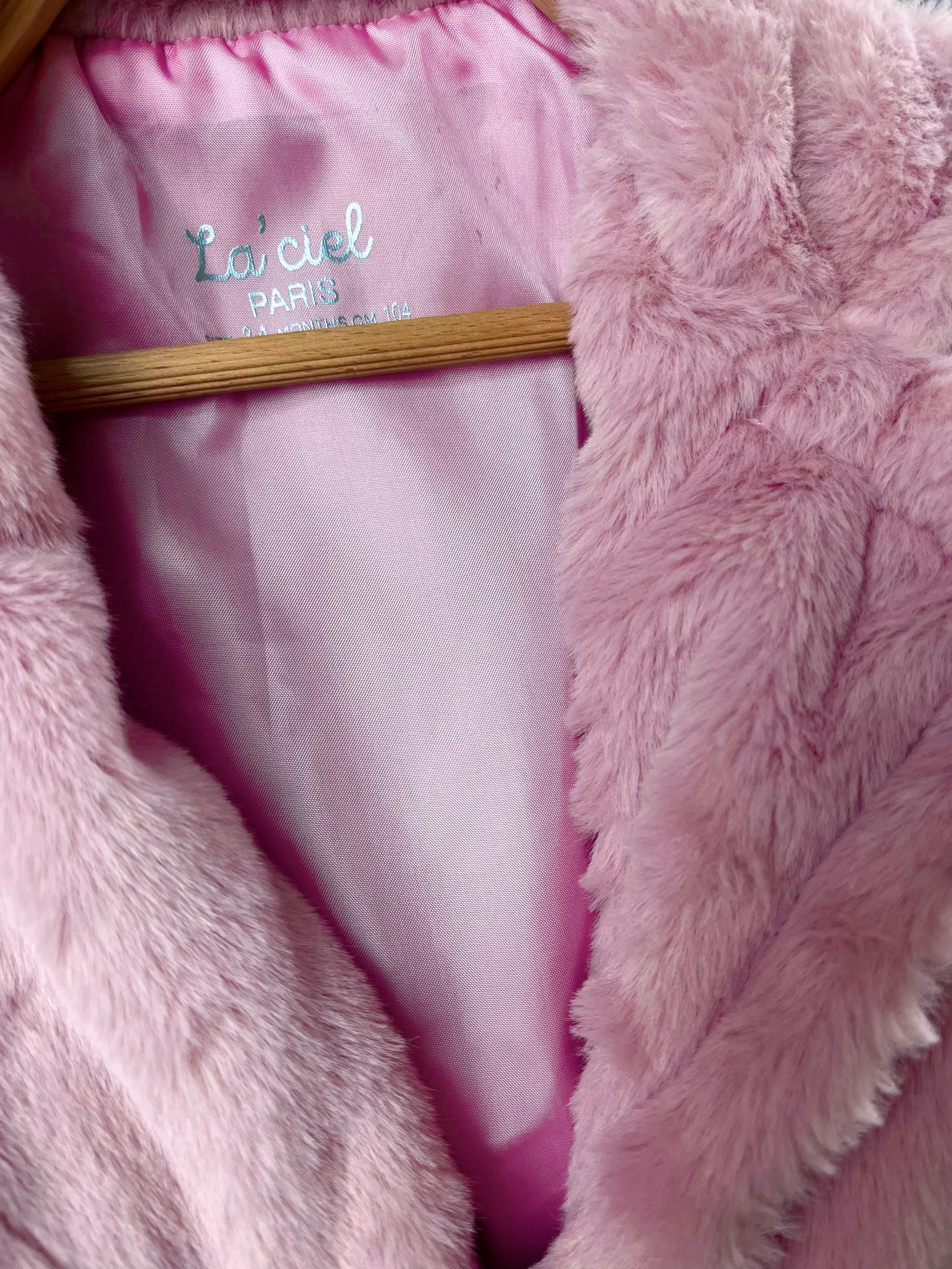 pembe kürk mont
