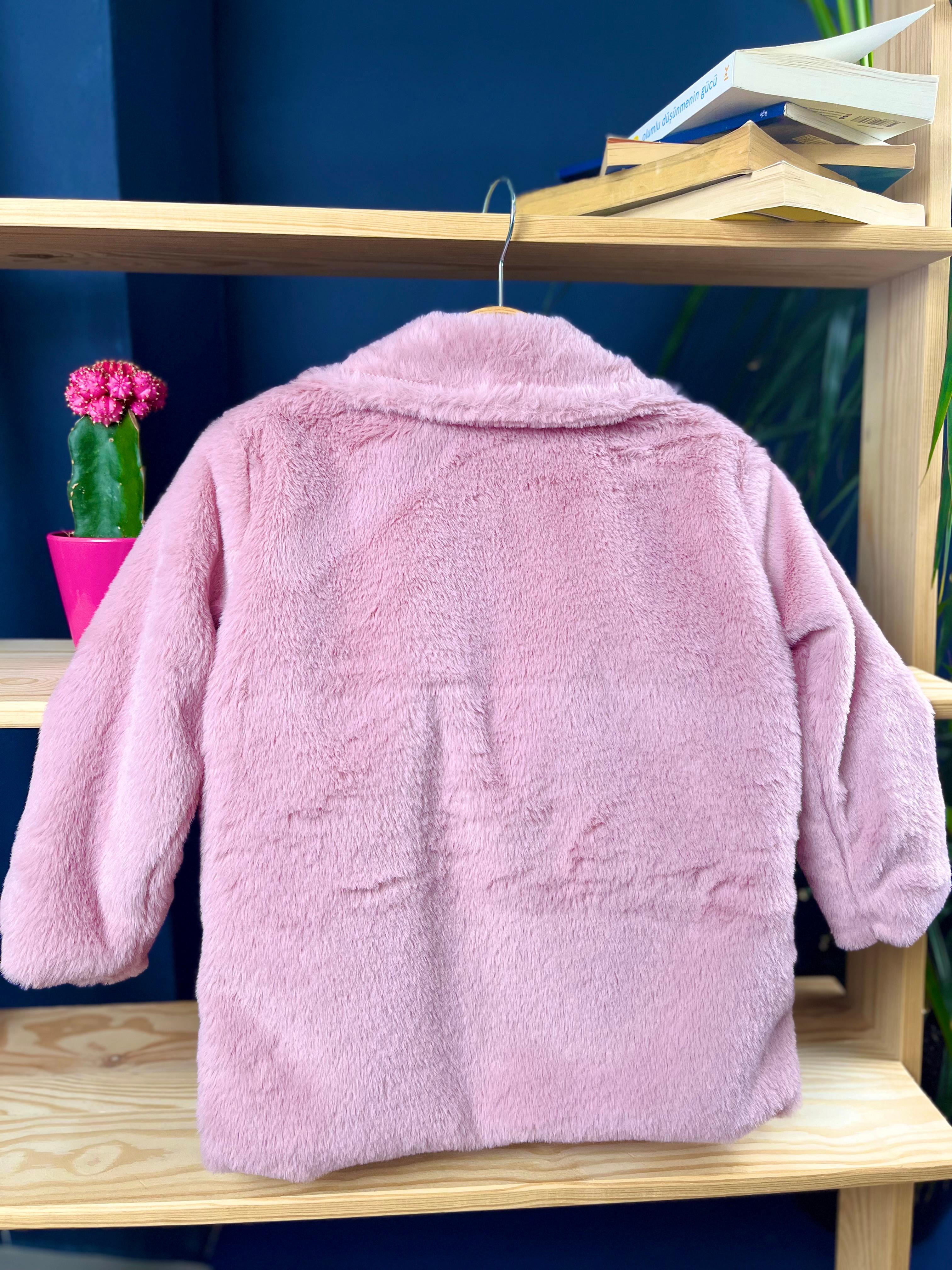 pembe kürk mont