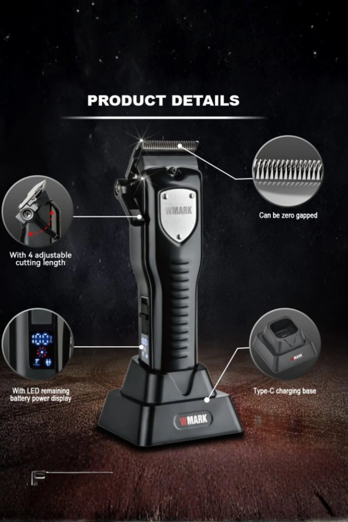 WMARK NG-2042 Şarjlı Saç Kesme Makinesi | 240 dk Kullanım Süresi