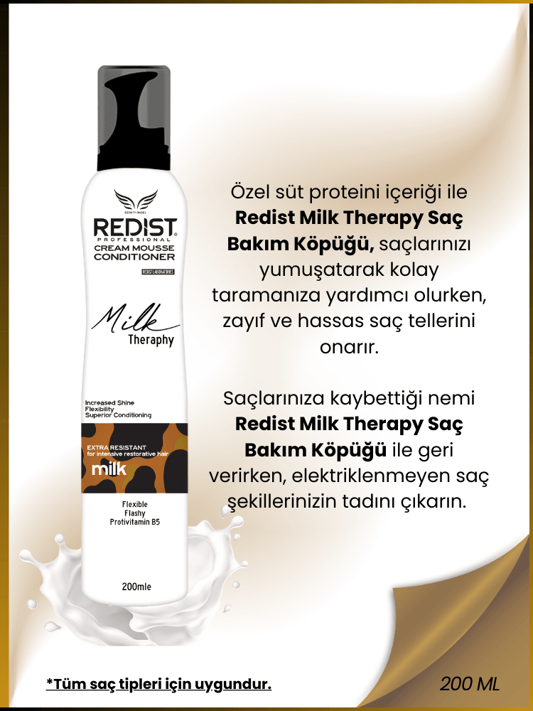 Redist Milk Therapy Besleyici Koruyucu Saç Bakim Köpüğü 200 ML