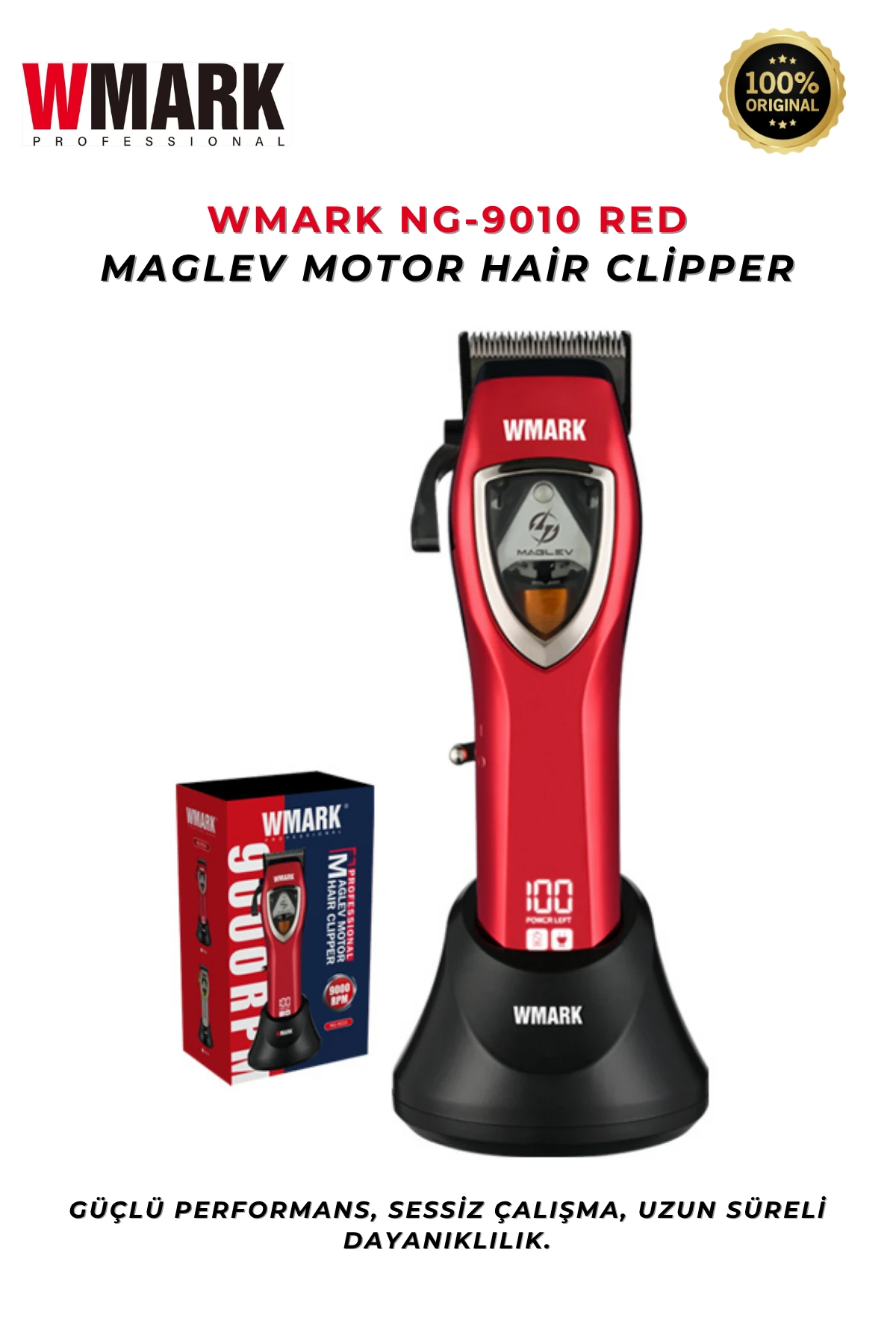 WMARK NG-9010 Şarjlı Saç Kesme Makinesi | Ergonomik Tasarım, Yüksek RPM Motor