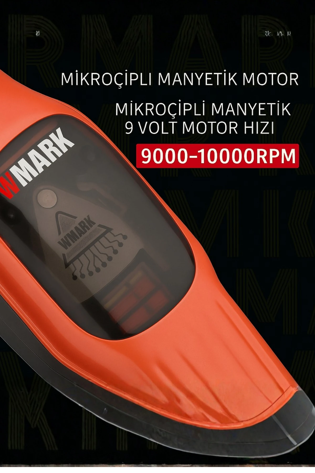 WMARK NG-9006 Şarjlı Saç Kesme Makinesi Turuncu | Akıllı Güç Yönetimi, LED Gösterge