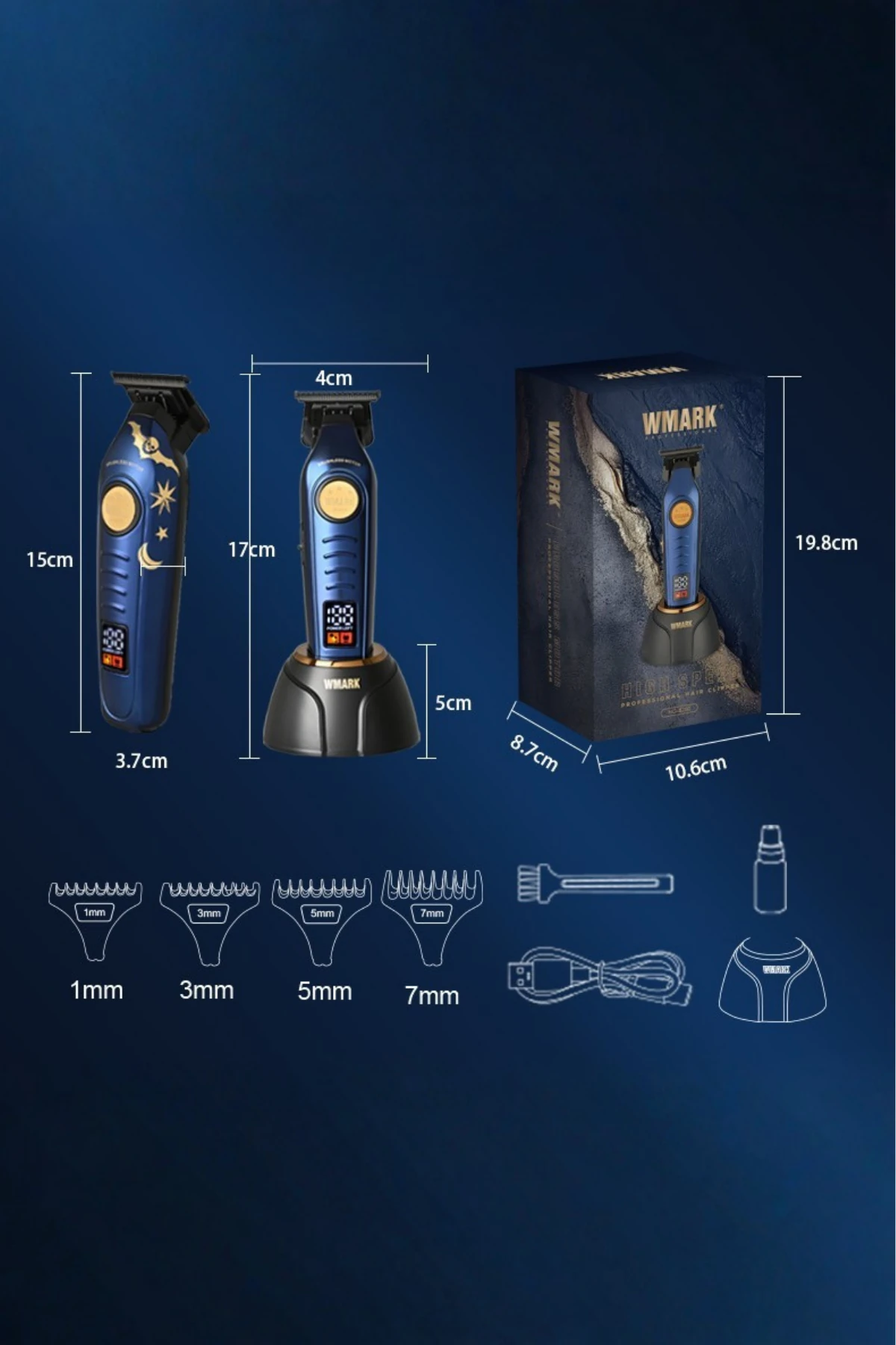 WMARK NG-8260 Kuaför Tipi Detay Kesme Makinesi | Kişiselleştirilebilir Sticker Setli