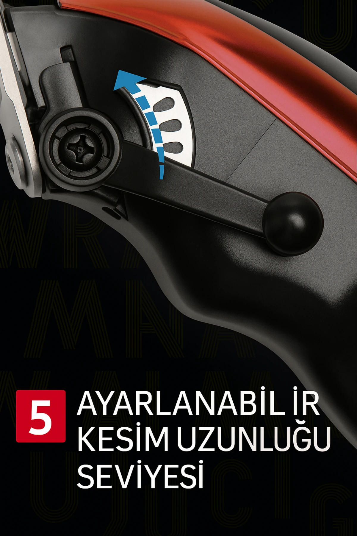 WMARK NG-9006 Şarjlı Saç Kesme Makinesi Turuncu | Akıllı Güç Yönetimi, LED Gösterge