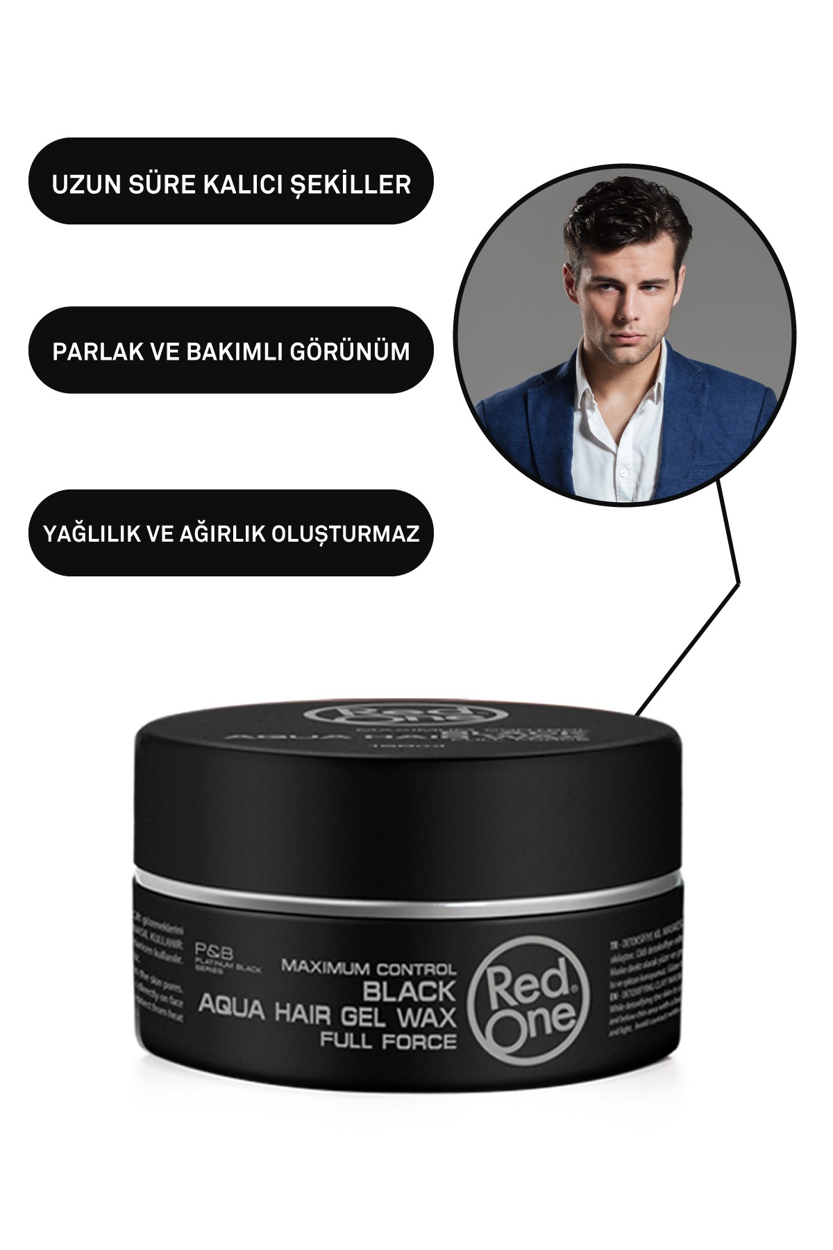 Redone Aqua Wax Siyah 150 ML