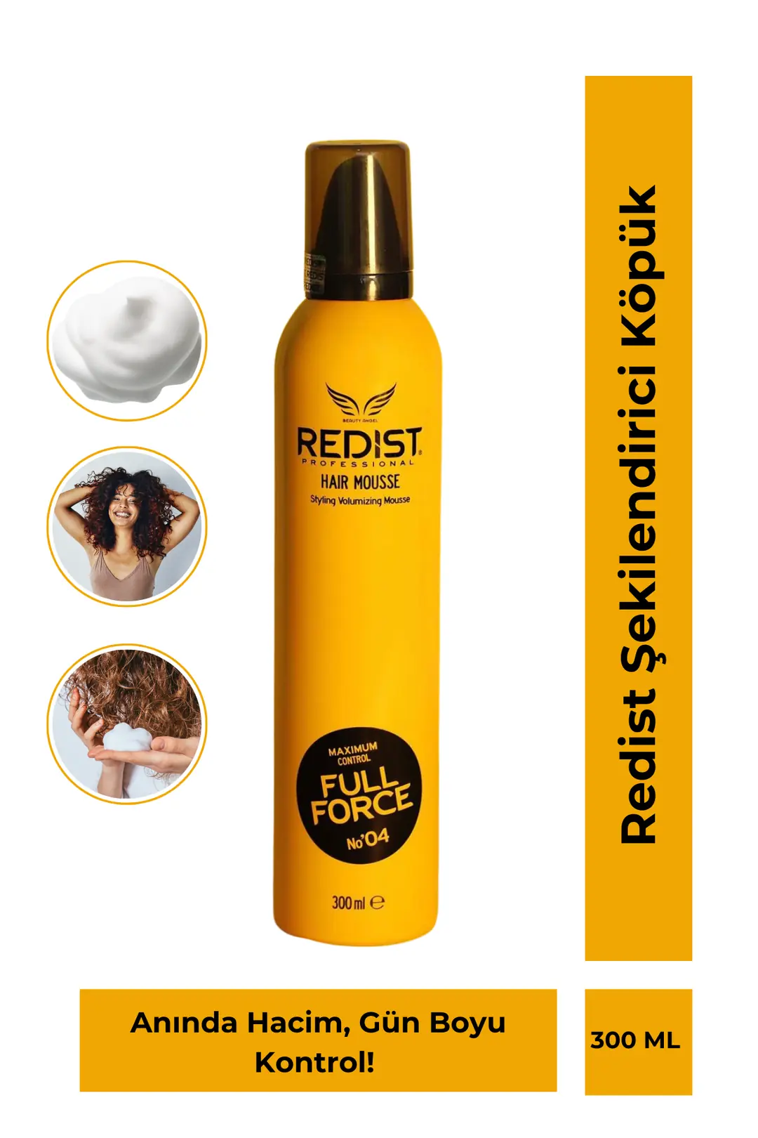 Redist Full Force Şekillendirici Saç Köpüğü 300 Ml No 04