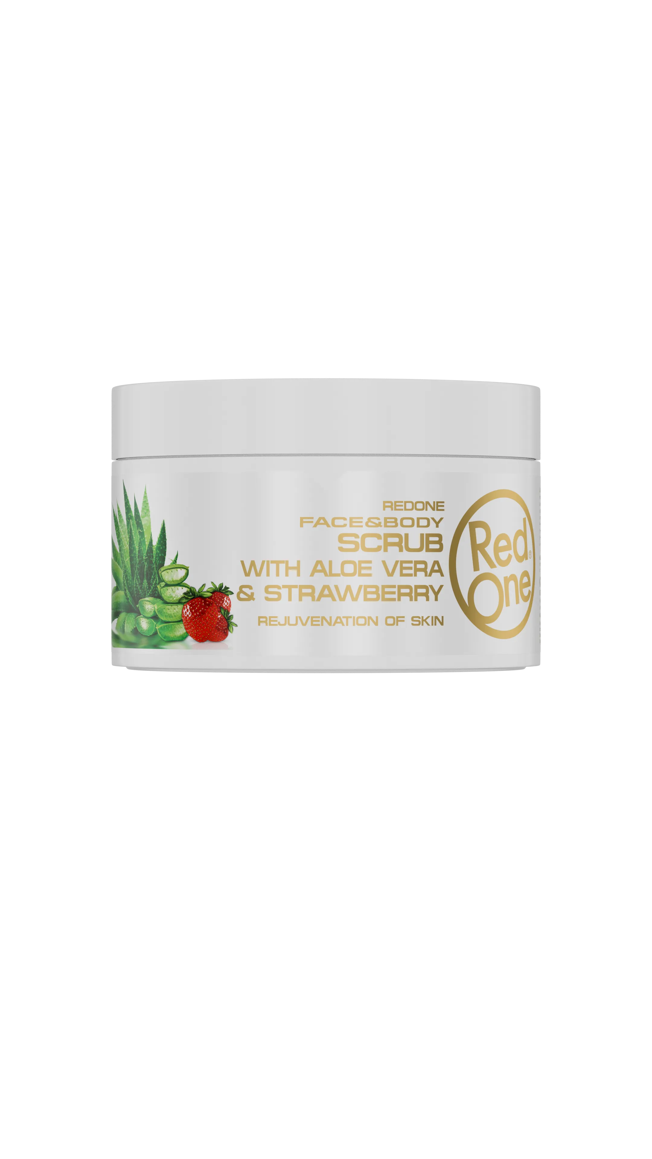 Redone Scrub Aloe Vera Strawberry 475 ml | Canlandırıcı ve Nemlendirici Vücut Peelingi