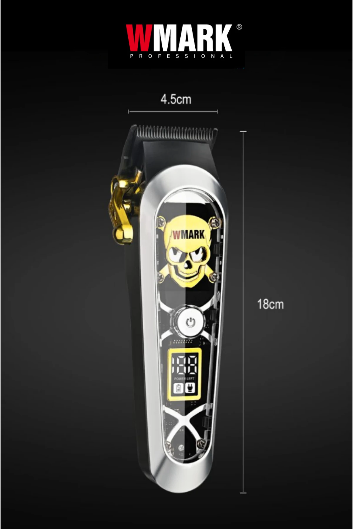 WMARK NG-130 Gri Şarjlı Saç Kesme Makinesi | Kablosuz Manyetik Şarj